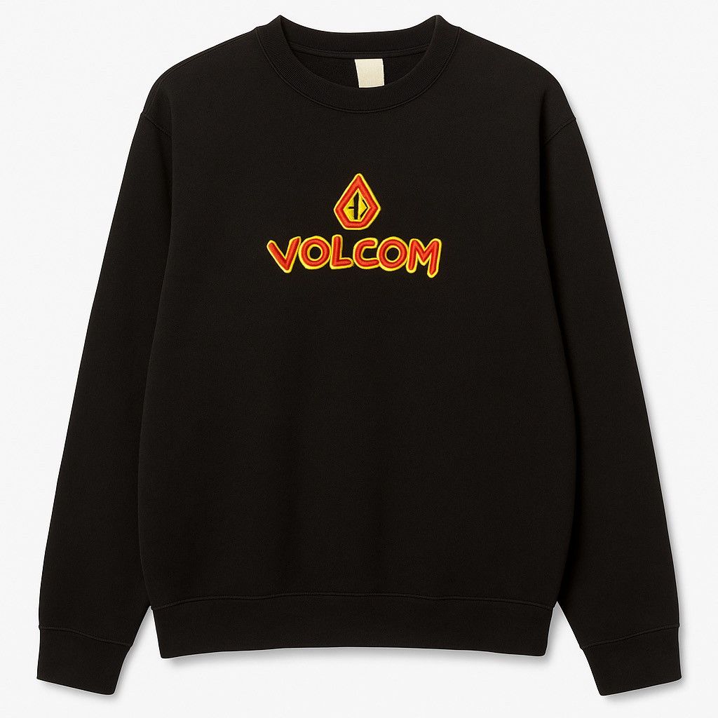Volcom Stone Vintage Sweatshirt USA Made 90s Black Pullover
