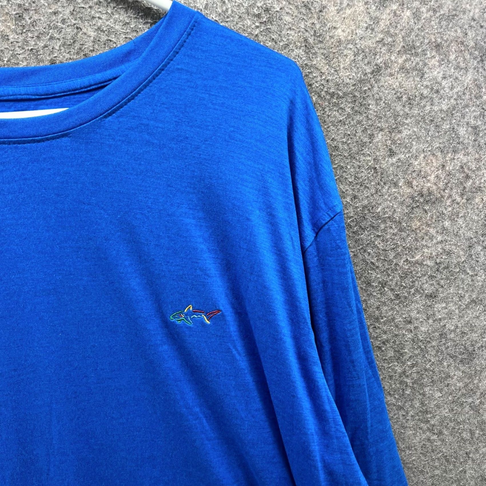 Vintage Greg Norman Shirt Mens 2XL Blue Long Sleeve Crewneck Cotton Texports Logo Shirt Size US XXL / EU 58 / 5 - 4 Thumbnail