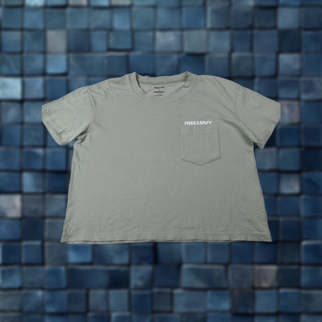 Madewell Madewell Pocket Tee Shirt Womens S Cotton Short Sleeve Light blue Solid Size 28" / US 6 / IT 42 - 1 Thumbnail