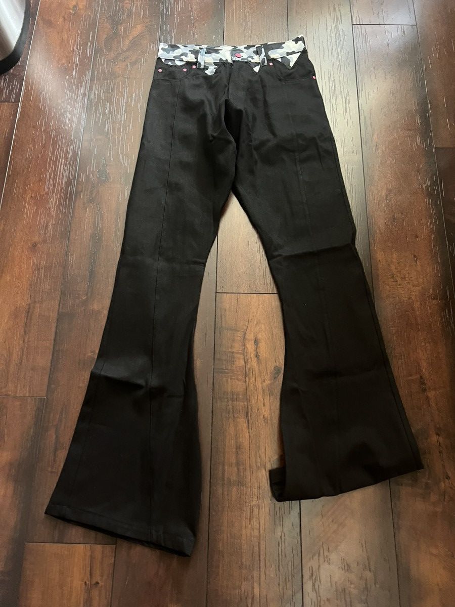 black jeans snow camo