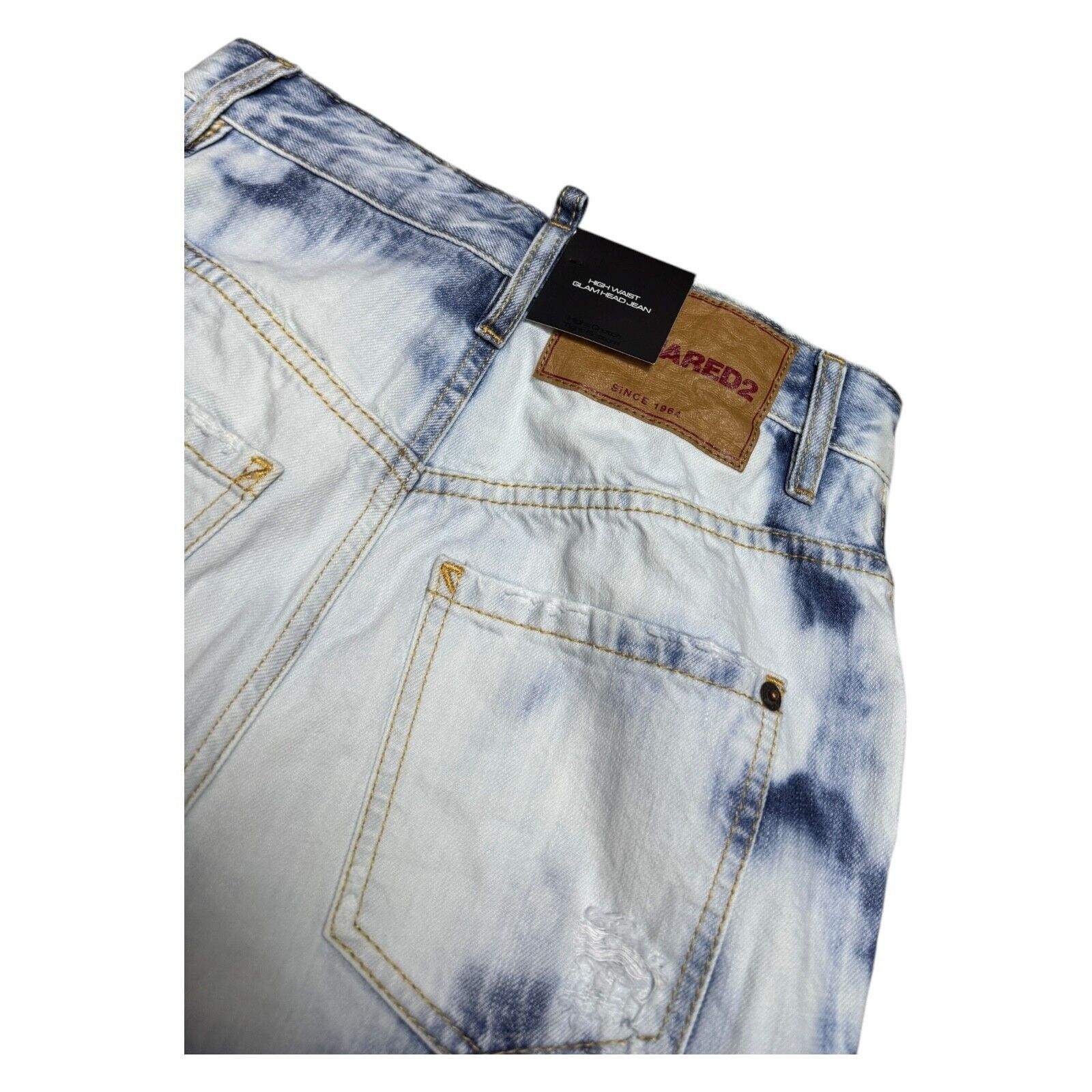 Dsquared2 DSQUARED 2 (NWT) High Waist Glam Tie Dye Denim Jeans Size 0 Size 25" / US 0 / IT 36 - 6 Thumbnail