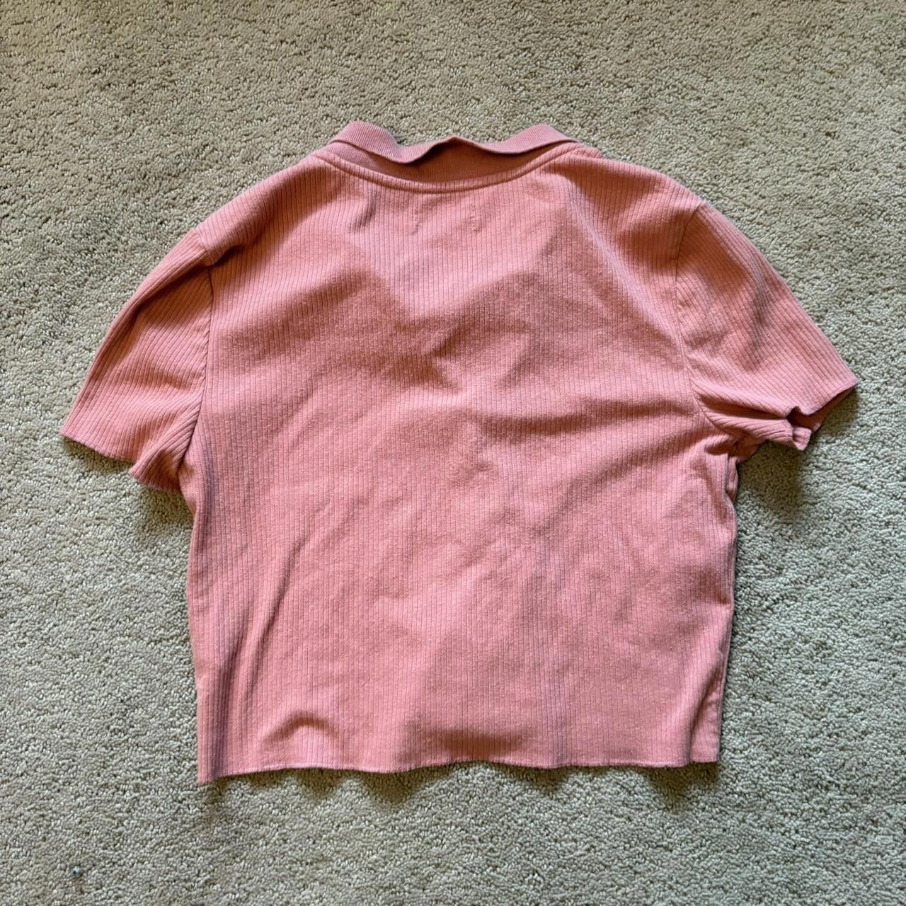 Urban Outfitters Urban Outfitters Women's Pink and Orange Polo-shirt Size M / US 6-8 / IT 42-44 - 2 Thumbnail