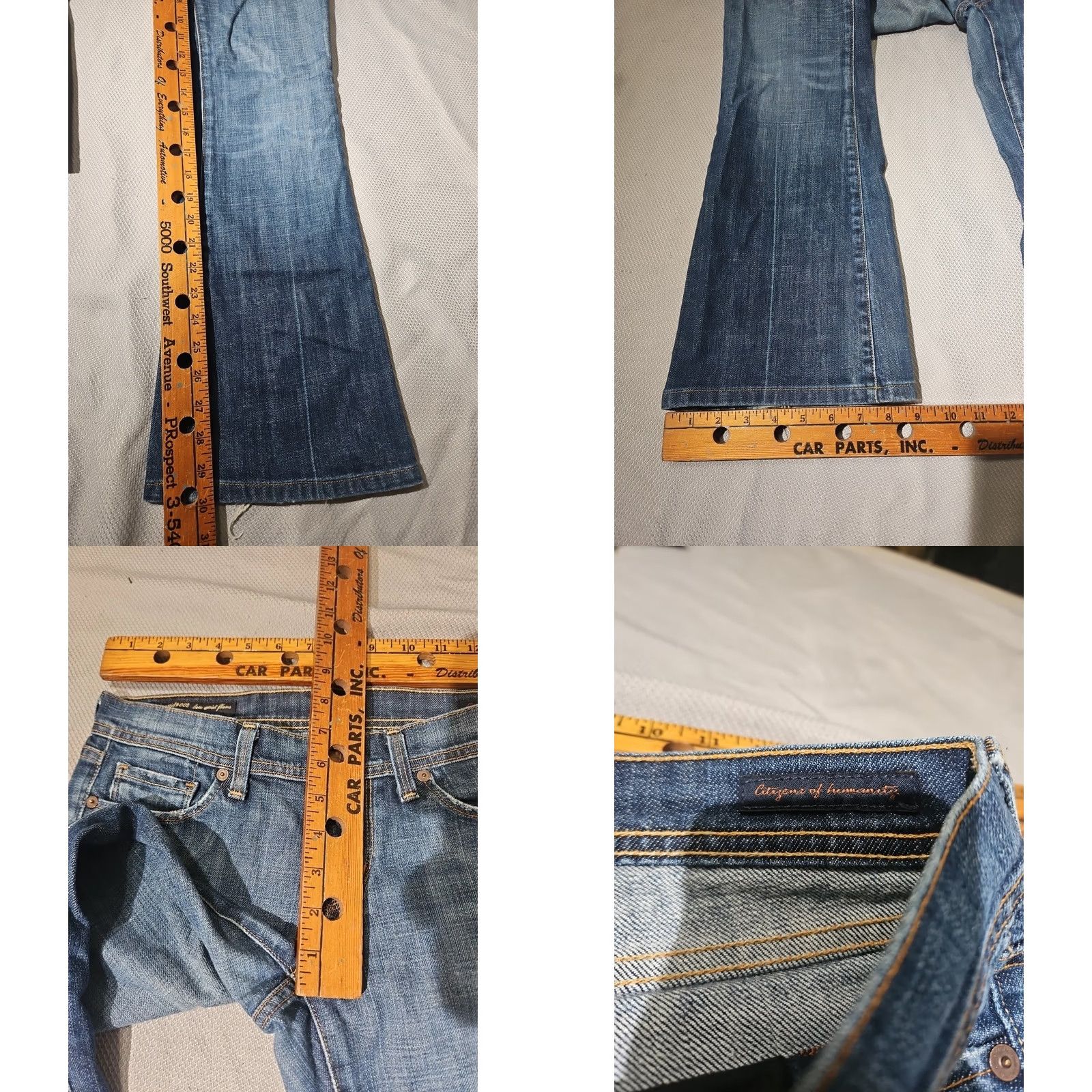 Citizens Of Humanity Citizens of Humanity Jeans Womens 26 Dark Wash Low Waist Flare Zip Button Size 26" / US 2 / IT 38 - 8 Thumbnail