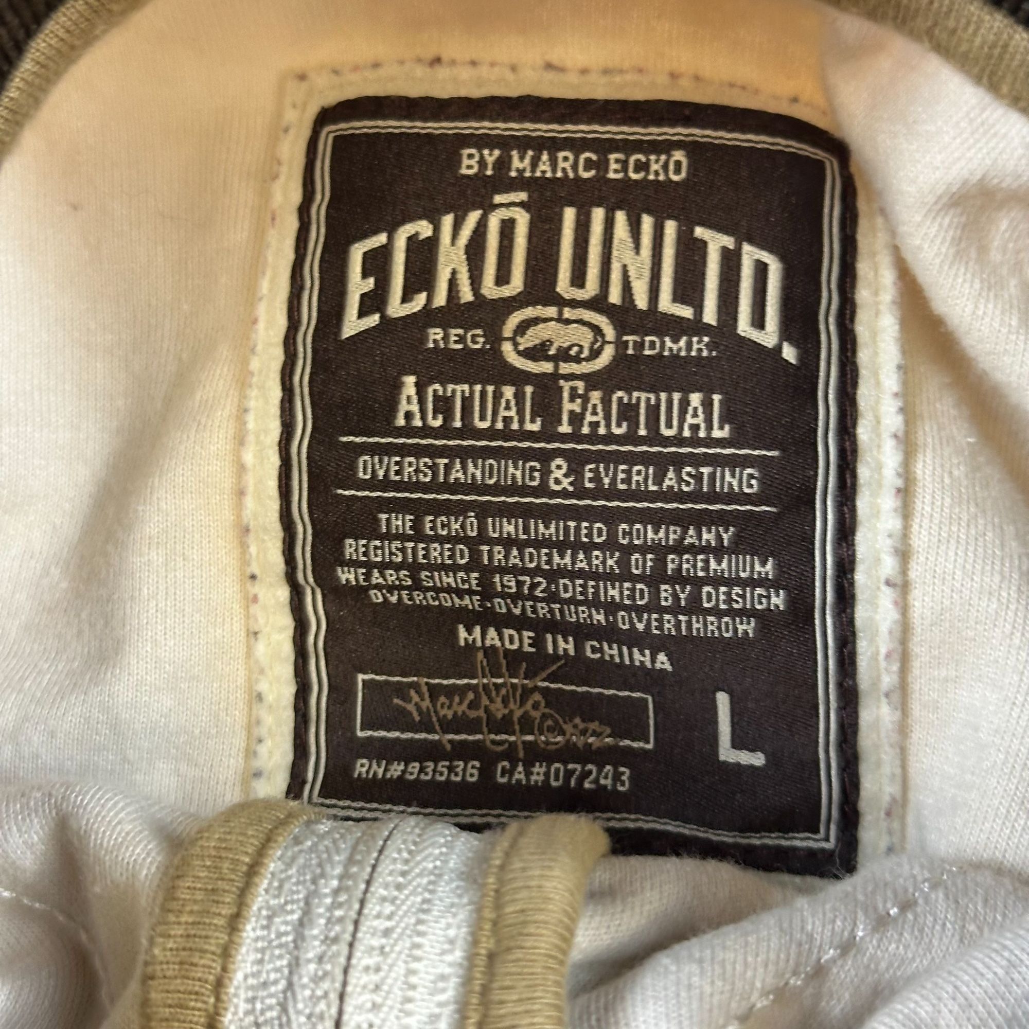 Ecko Unltd. Ecko Unltd Argyle Full-Zip Sweatshirt Beige & Brown Mens Lar Size US L / EU 52-54 / 3 - 3 Thumbnail