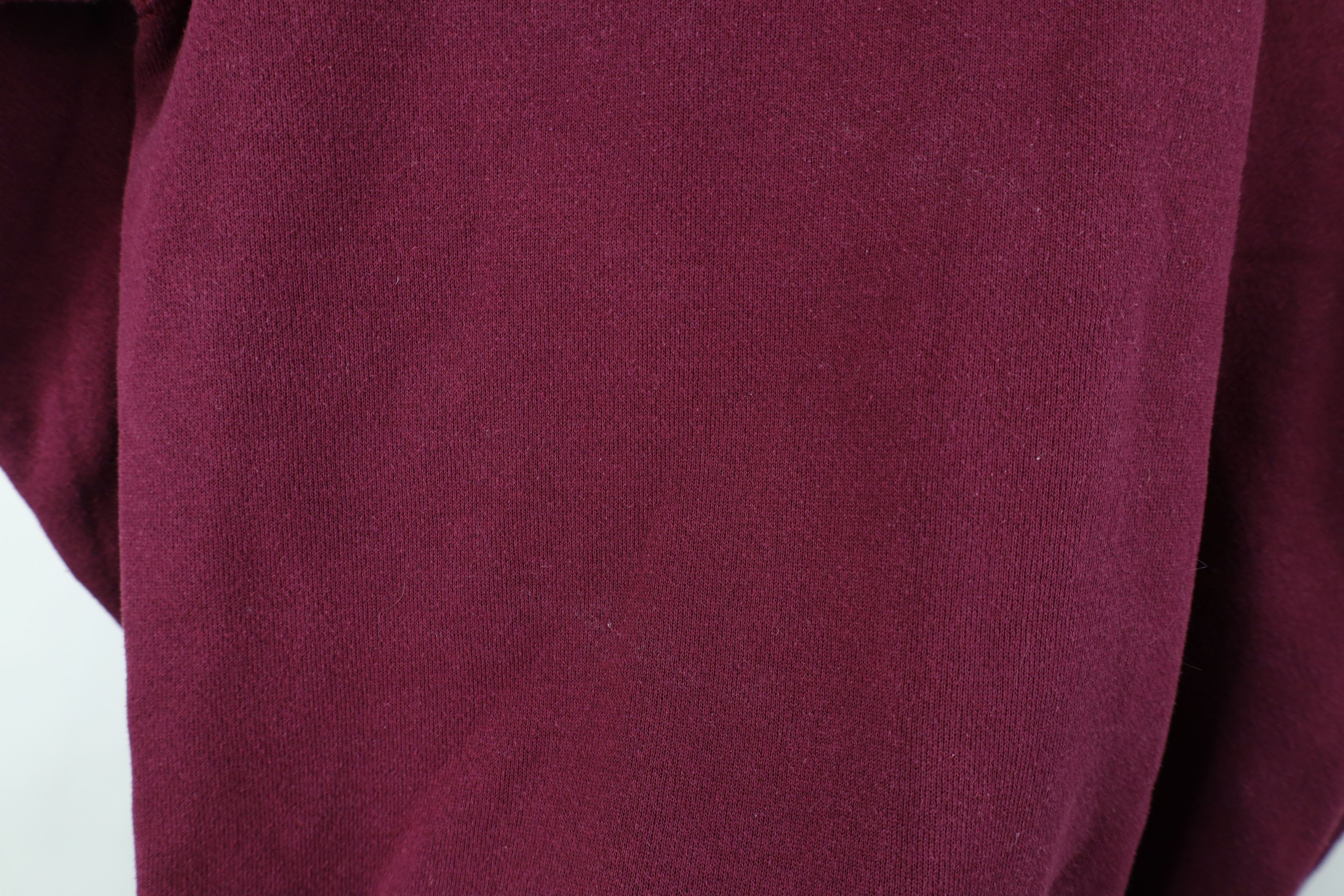 Vintage Vintage 90s Streetwear Blank Gusset Sweatshirt Maroon USA Size US M / EU 48-50 / 2 - 11 Thumbnail