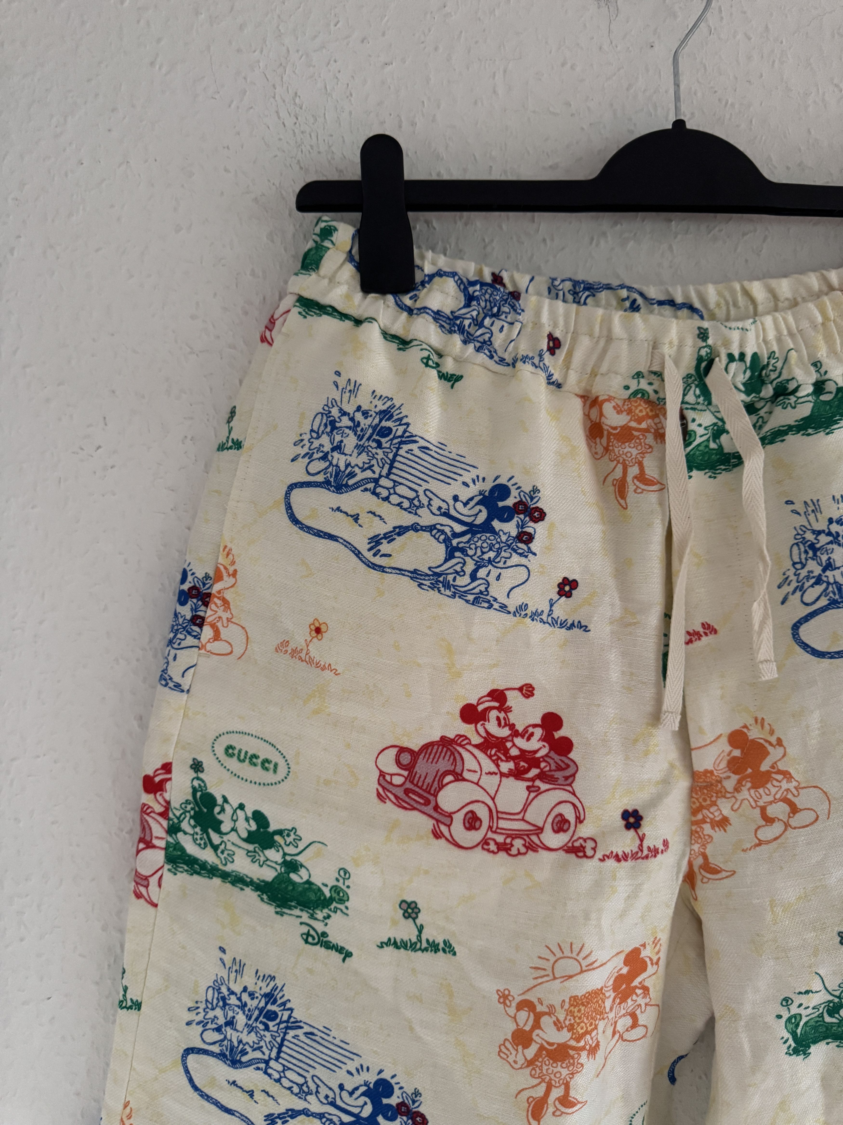Disney × Gucci Linen Mickey Shorts Size US 32 / EU 48 - 5 Thumbnail