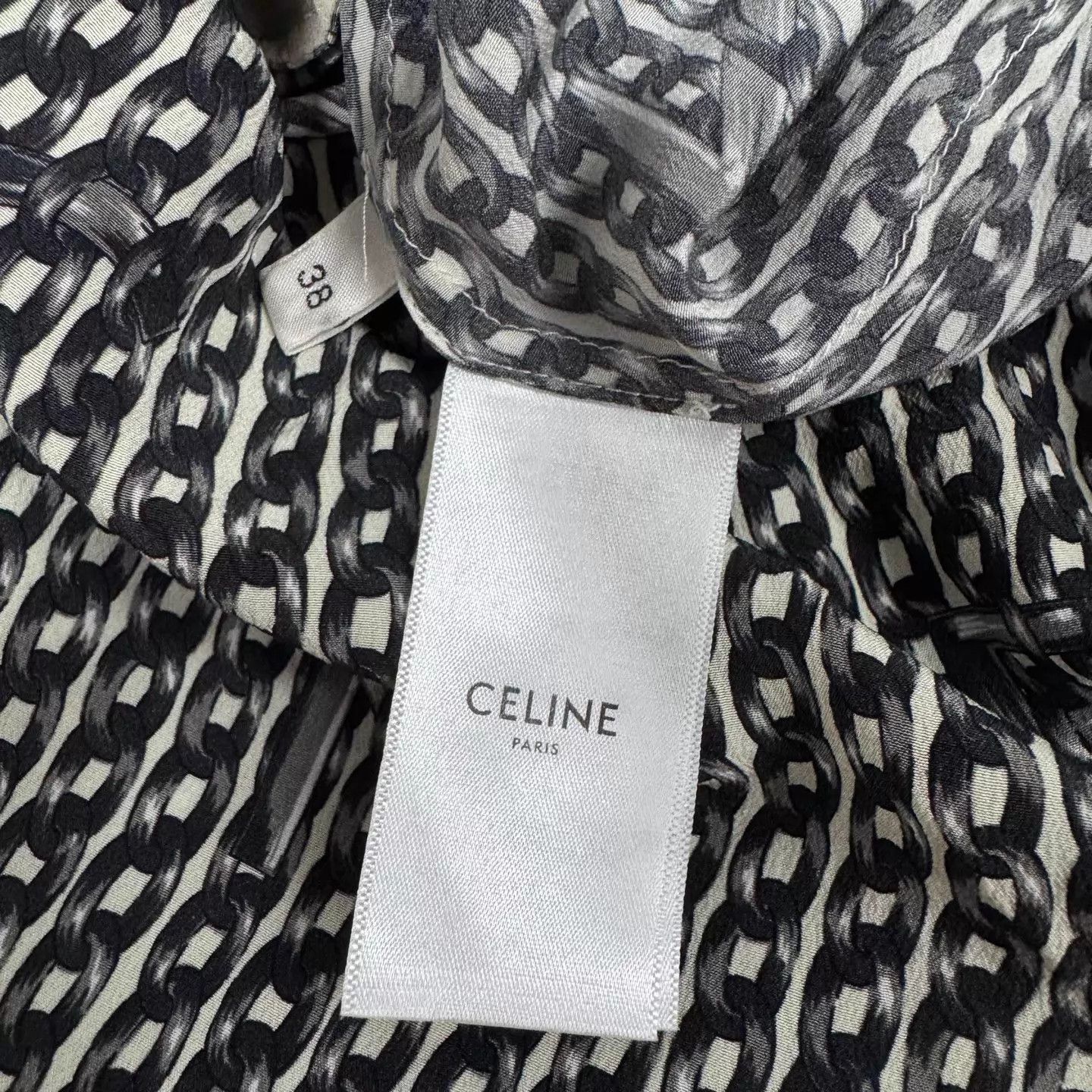 Celine Celine color block chain print shirt dress 38 Size S / US 4 / IT 40 - 6 Thumbnail