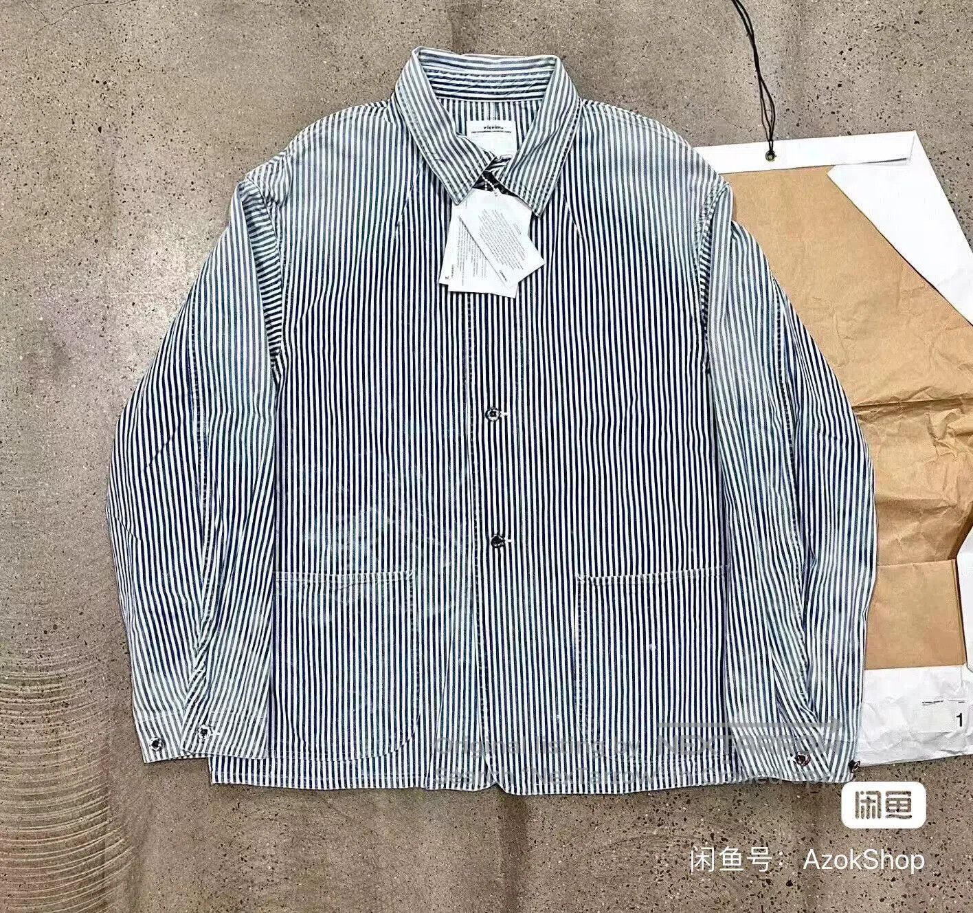 Visvim Visvim Coverall Hickory Dry Striped Jacket. Size US S / EU 44-46 / 1 - 1 Thumbnail