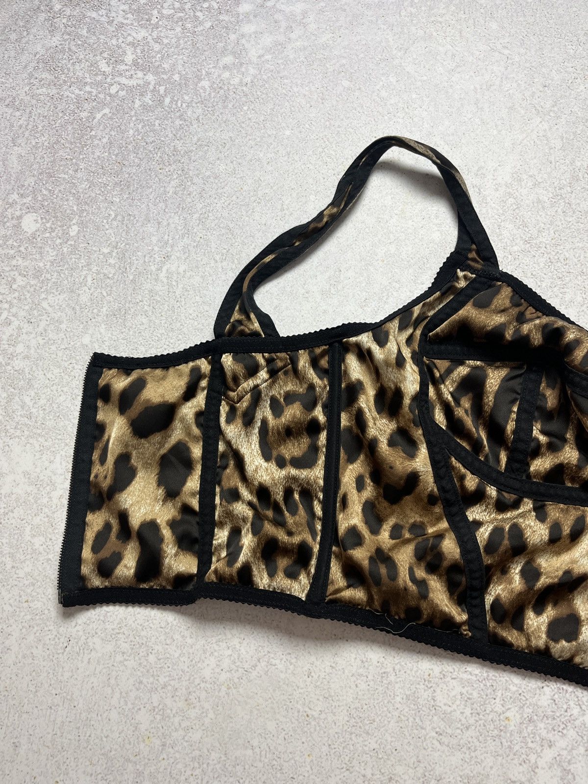 Dolce & Gabbana Dolce & Gabbana Leopard-print Charmeuse Bustier Top Size S Size S / US 4 / IT 40 - 9 Thumbnail
