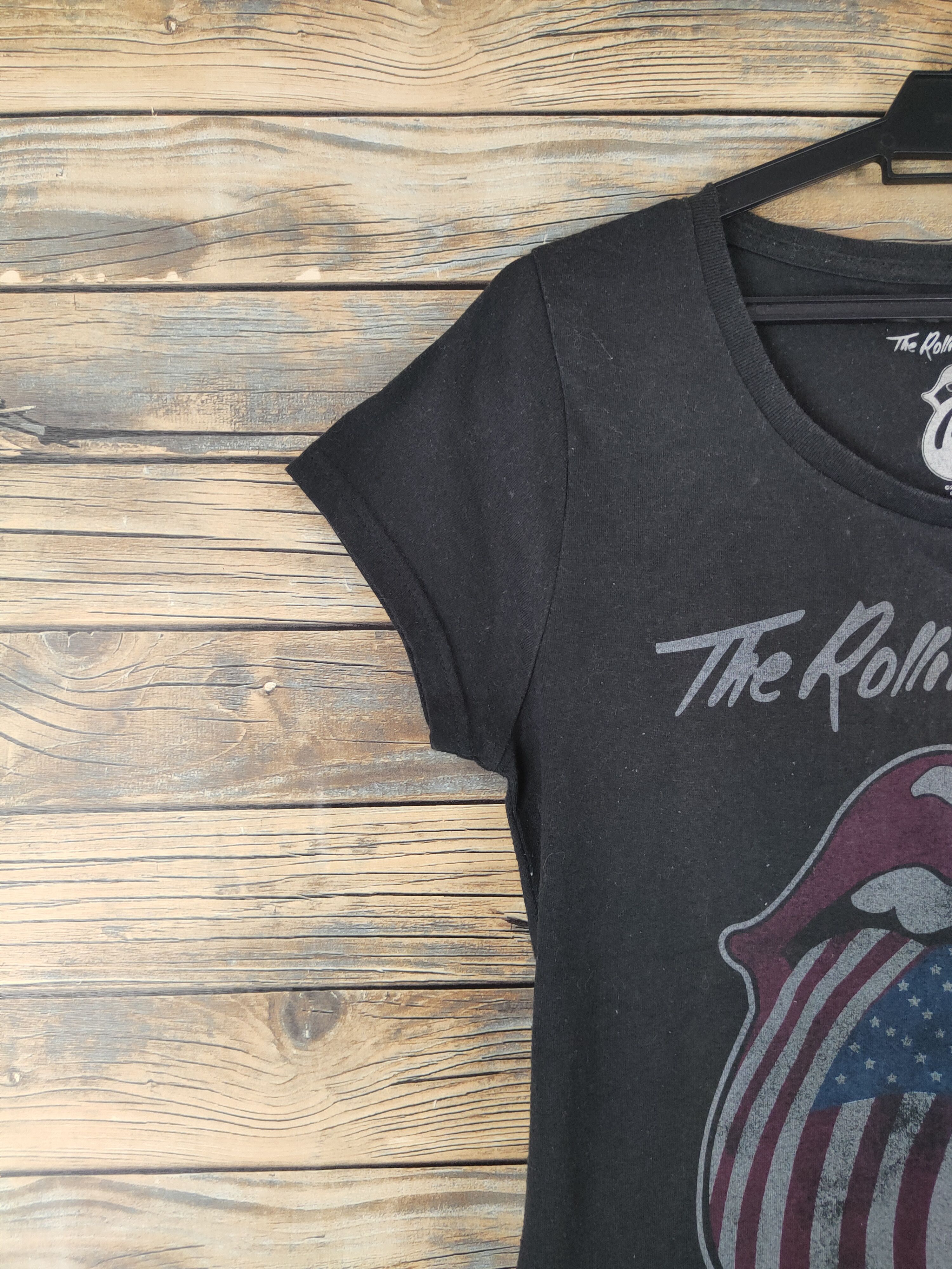 Band Tees DL The Rolling Stones Black Short Sleeve T-shirt #607 Size M / US 6-8 / IT 42-44 - 4 Thumbnail