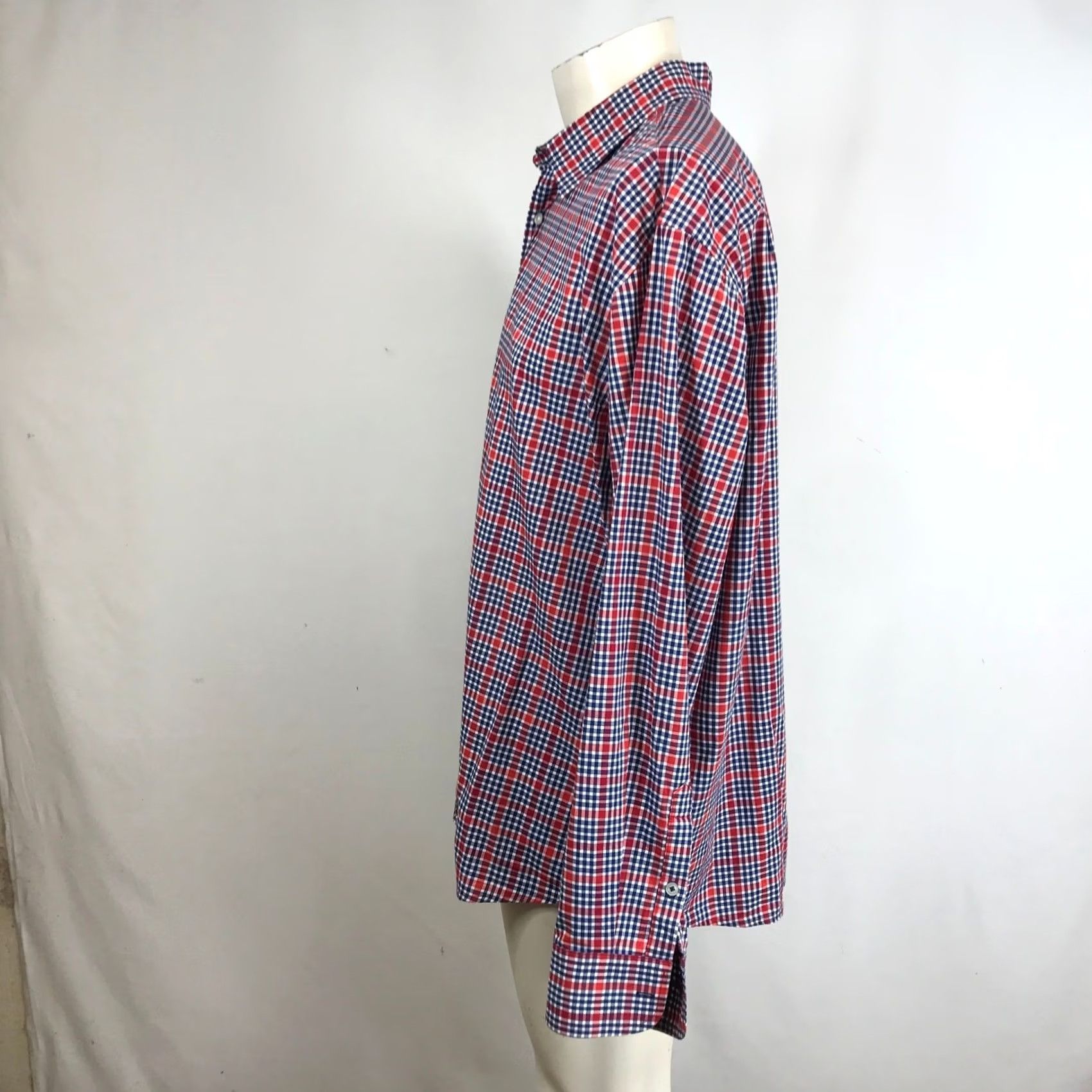 UNTUCKit UNTUCKit Shirt Plaid Long Sleeve Button-Down XX Large Red Blue Mens Regular Casual Workwear Made in USA Size US XXL / EU 58 / 5 - 6 Thumbnail