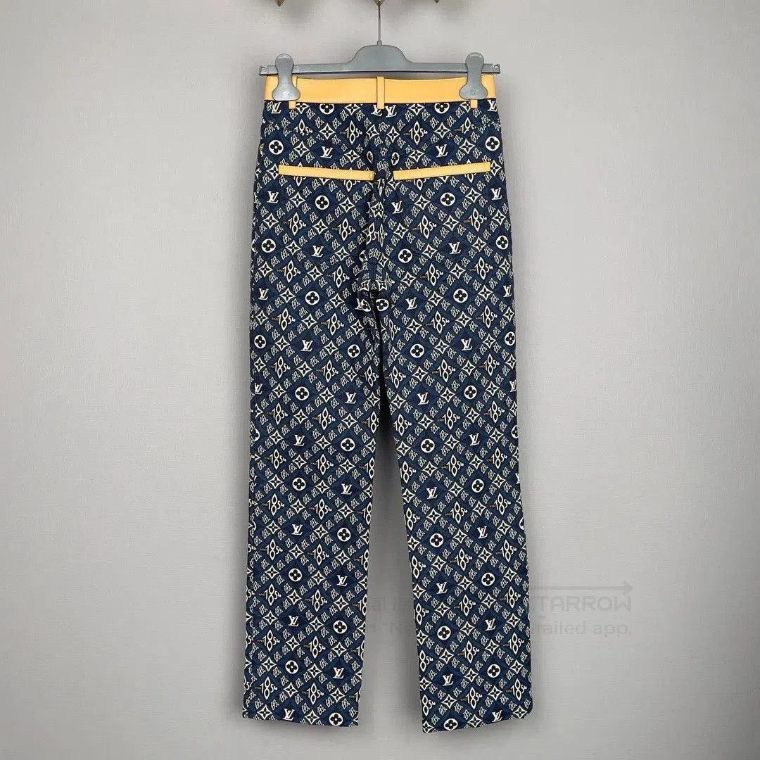Louis Vuitton LV 1854 Monogram Logo Women's Denim Pants. Size 33" - 2 Thumbnail