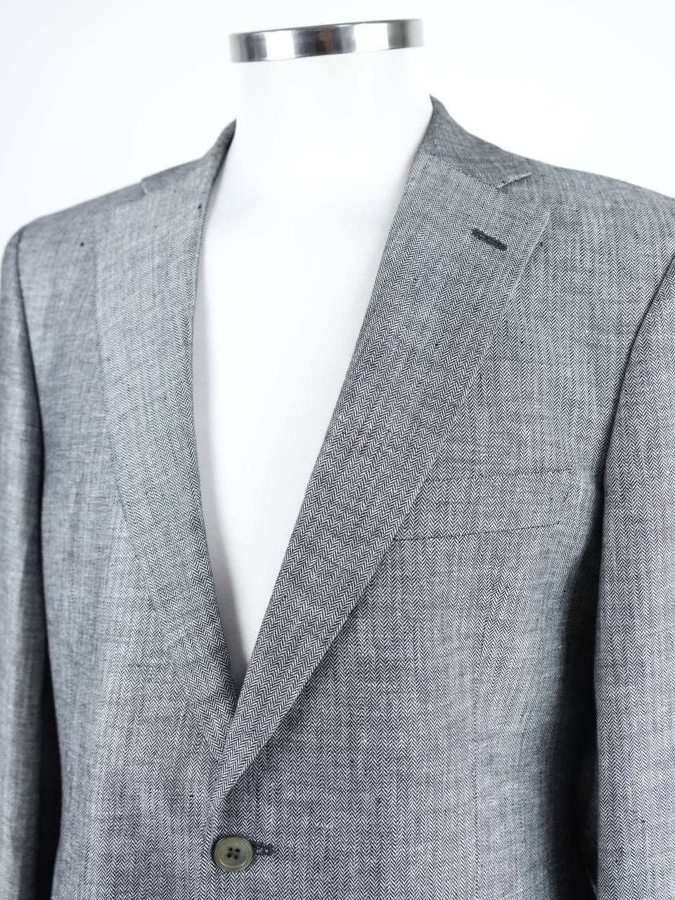 Oscar Jacobson OSCAR JACOBSON Linen blazer Size 50R - 6 Thumbnail