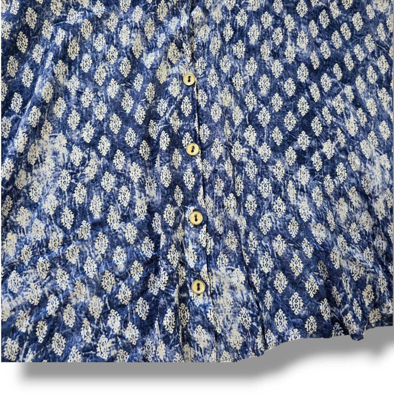 Other FULL TILT Juniors Blue Batik Print Dobby Crepe Skater Skirt Size 30" / US 8 / IT 44 - 4 Thumbnail