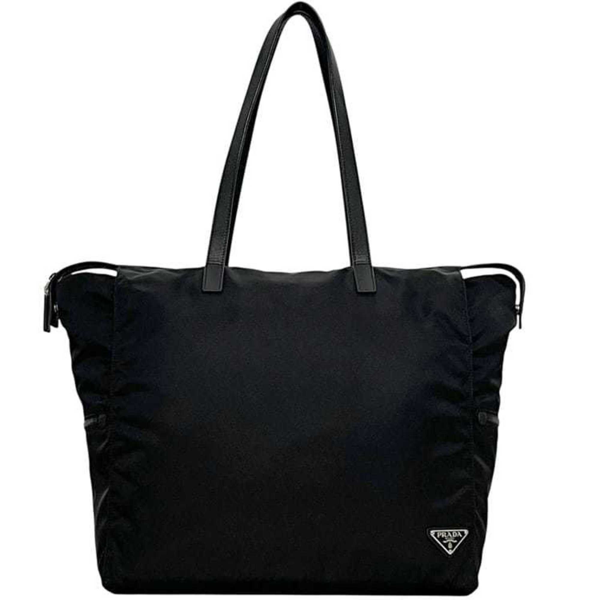 Prada Prada tote bag ec-24891 black NERO Tessuto 2VG026 nylon leather 253 PRADA triangle plate men's women's Size ONE SIZE - 1 Thumbnail