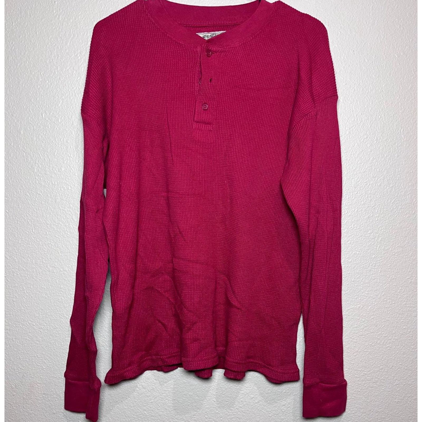 Other 👕 Big Bear Thermal Henley Sweatshirt – Red Size XL Size XL / US 12-14 / IT 48-50 - 1 Thumbnail