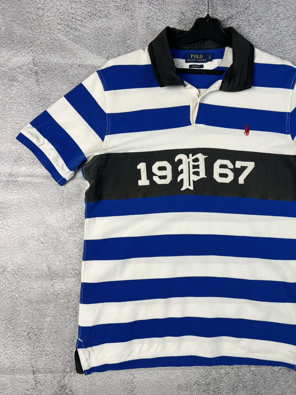 Polo Ralph Lauren Polo Ralph Lauren striped polo T-shirt Size US L / EU 52-54 / 3 - 4 Thumbnail