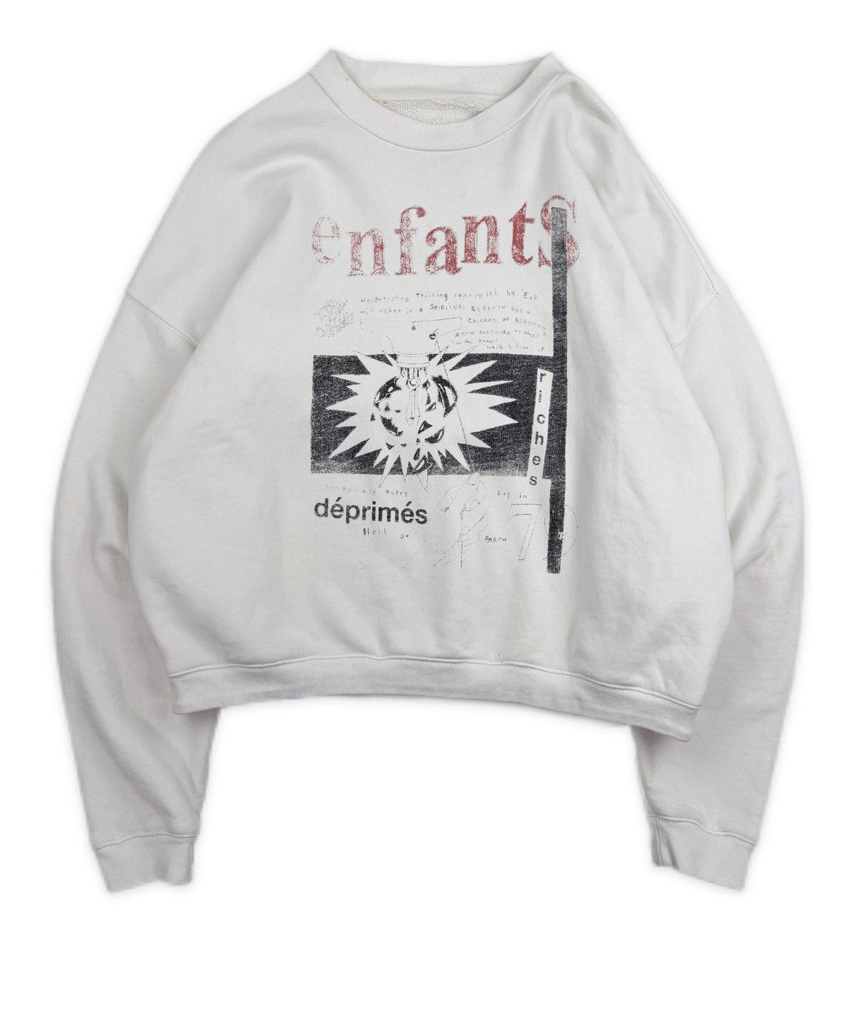 Enfants Riches Deprimes Enfants Riches Deprimes ‘Genius Radio’ White Heavy Crewneck Size US M / EU 48-50 / 2 - 1 Thumbnail
