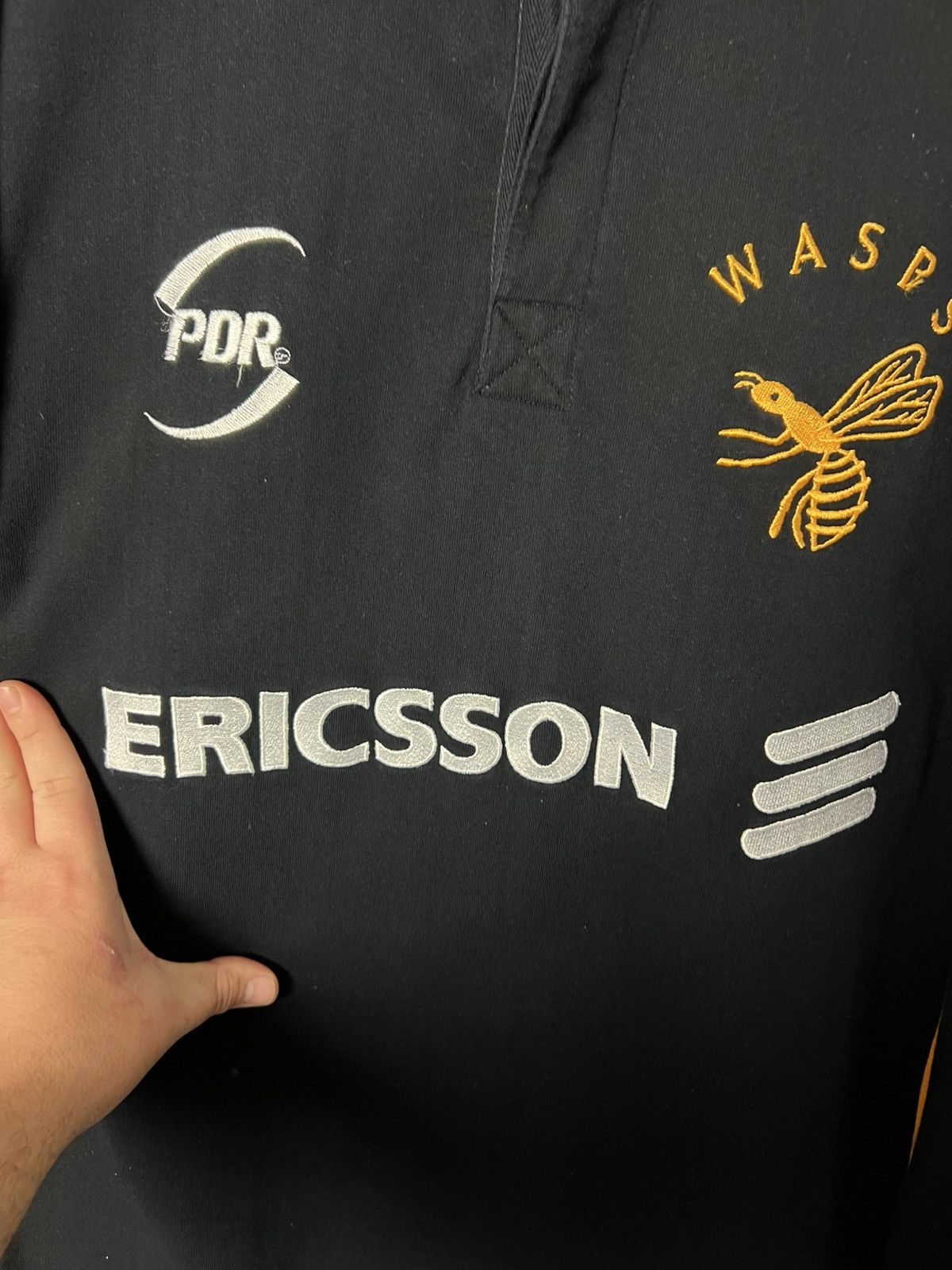 Cotton Traders Vintage 1998 Cotton Oxford WASPS Long Sleeve Rugby Jersey Size US L / EU 52-54 / 3 - 9 Thumbnail