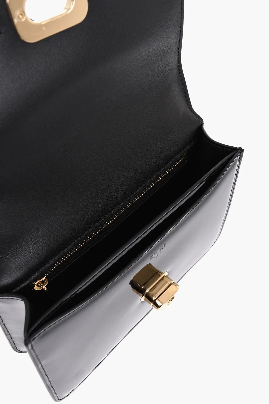 Celine og1mm0326 Size: OS / Shiny Leather Shoulder Bag in Black Size ONE SIZE - 4 Thumbnail