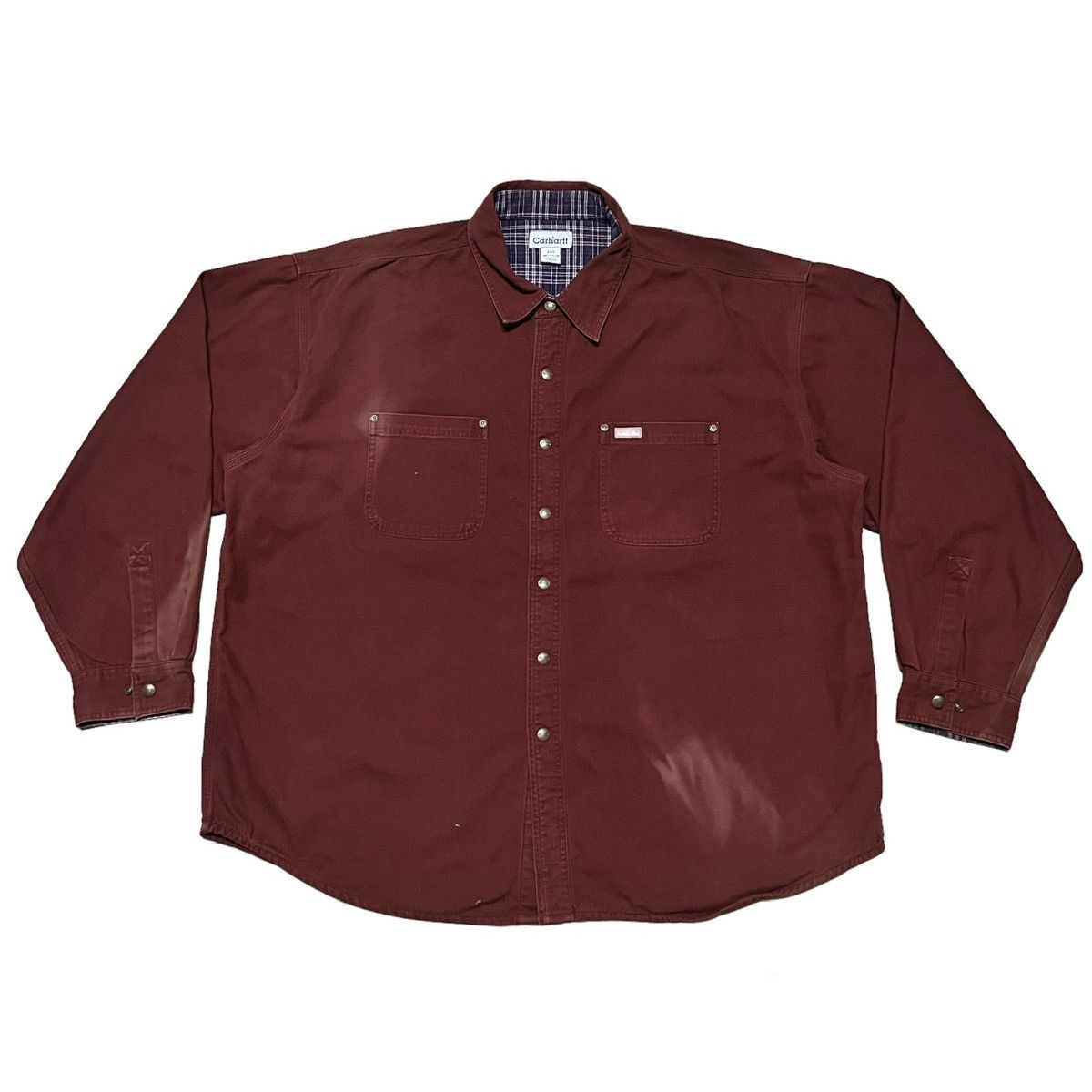 Carhartt Distressed Carhartt Button Up Jacket Sun Faded Size US XXL / EU 58 / 5 - 1 Thumbnail