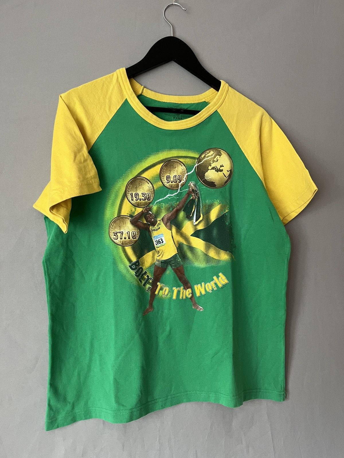 Other Usain Bolt Official Green Yellow Iconic T-shirt Size US L / EU 52-54 / 3 - 4 Thumbnail