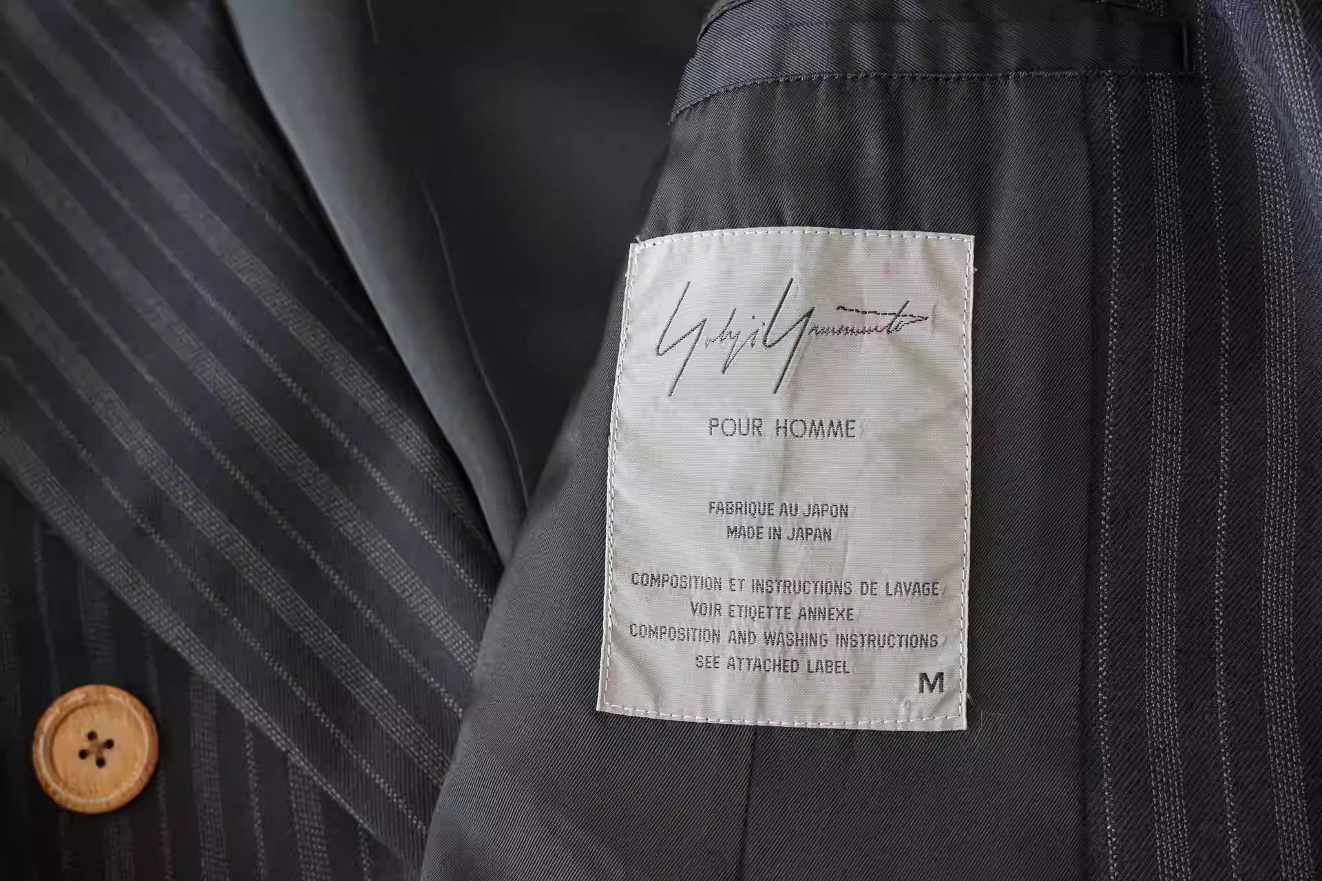 Yohji Yamamoto Yohji Yamamoto Period Striped Double-breasted Jacket Size US M / EU 48-50 / 2 - 3 Thumbnail