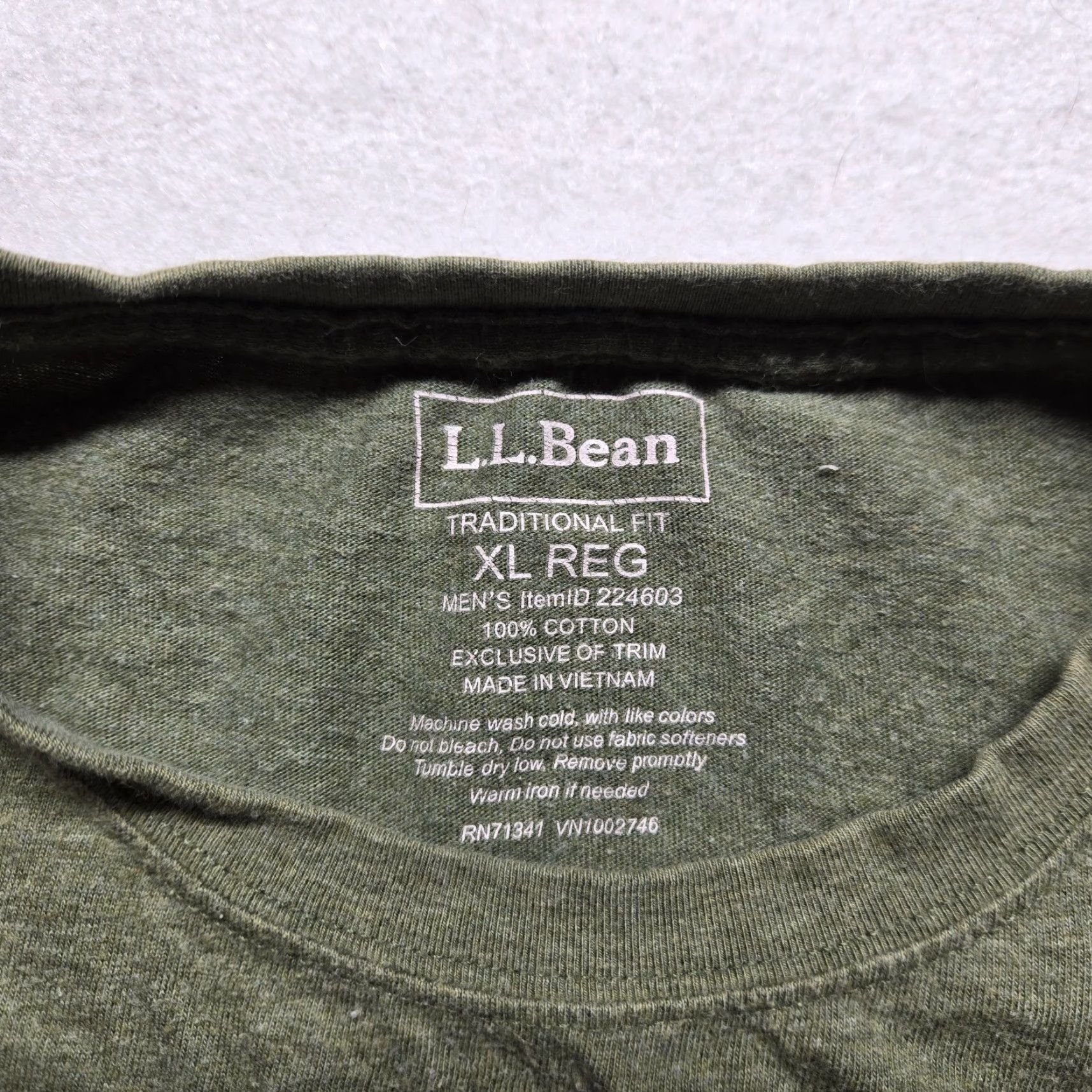 Vintage L.L. Bean Shirt Men XL Green 100% Cotton Long Sleeve Crew Neck Basic Casual Everyday" Size US XL / EU 56 / 4 - 2 Thumbnail