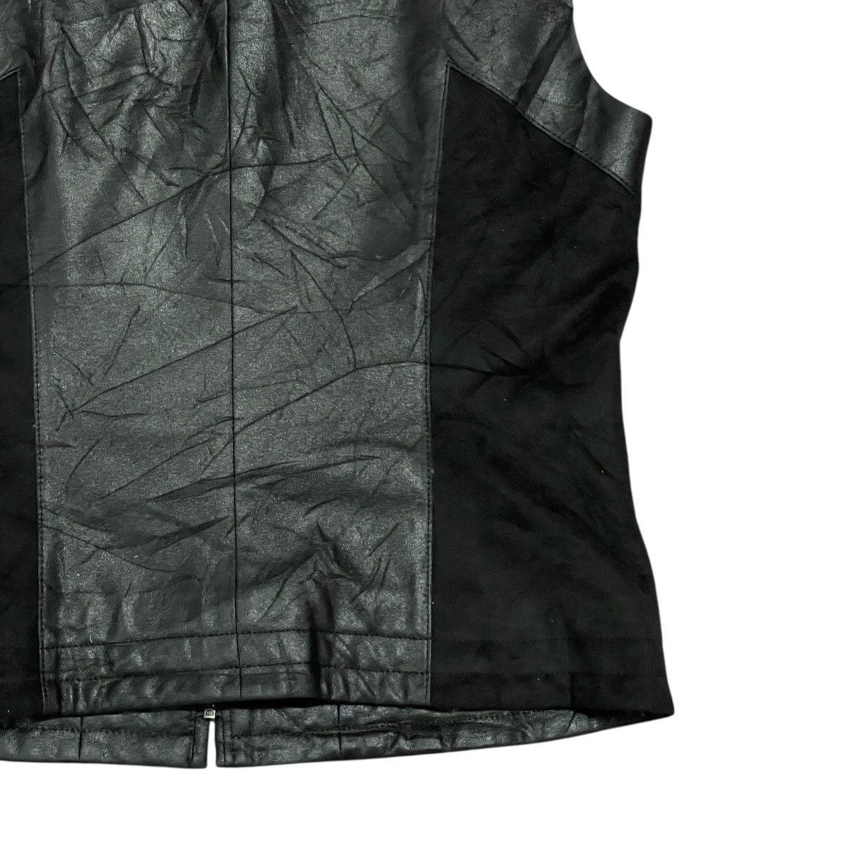 Karl Lagerfeld Vintage Karl Lagerfeld Faux Leather Biker Moto Vest Jacket Size US XS / EU 42 / 0 - 10 Thumbnail