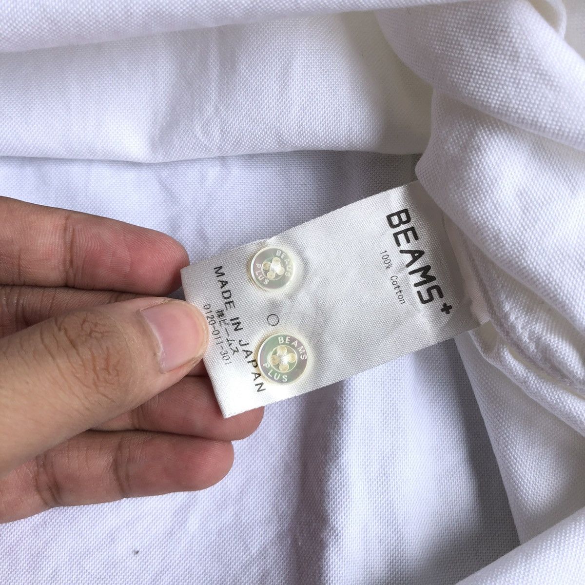 Beams Plus 🇯🇵 2000s Beams Plus Japan Oxford Halfbutton Shirt White Size US L / EU 52-54 / 3 - 11 Thumbnail