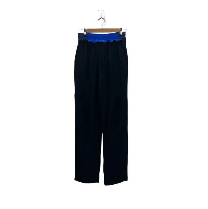 Balenciaga Black Distressed Trousers with Unique Waistband
