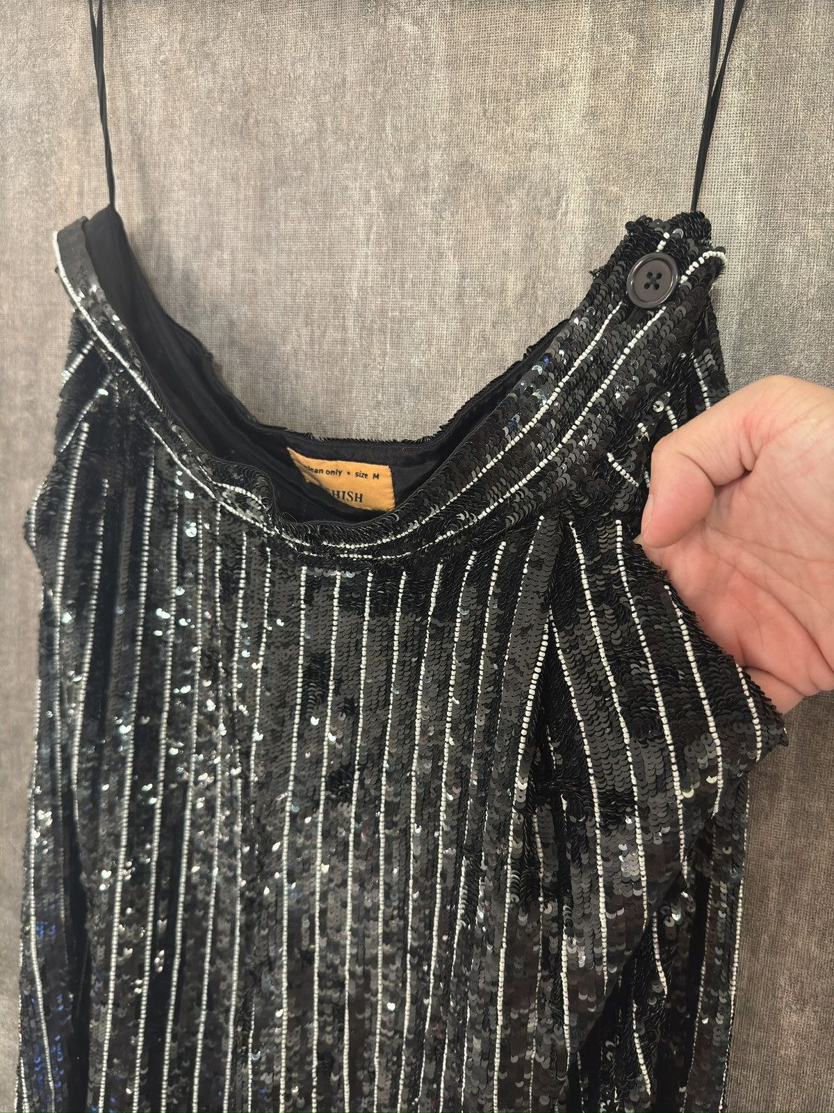 ASHISH Ashish Black Strips pleated Sequins Pants Unisex size M Size 32" / US 10 / IT 46 - 7 Thumbnail