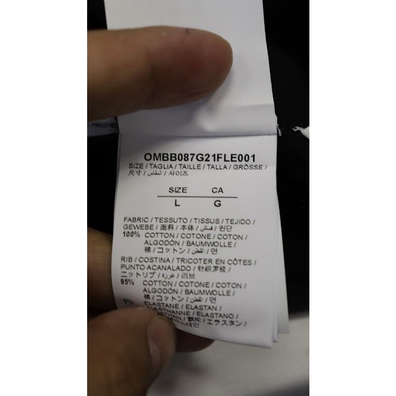 Off-White o1rshd1 GM Vintage Double Long Sleeve Hoodie in Black/Grey Size US L / EU 52-54 / 3 - 12 Thumbnail