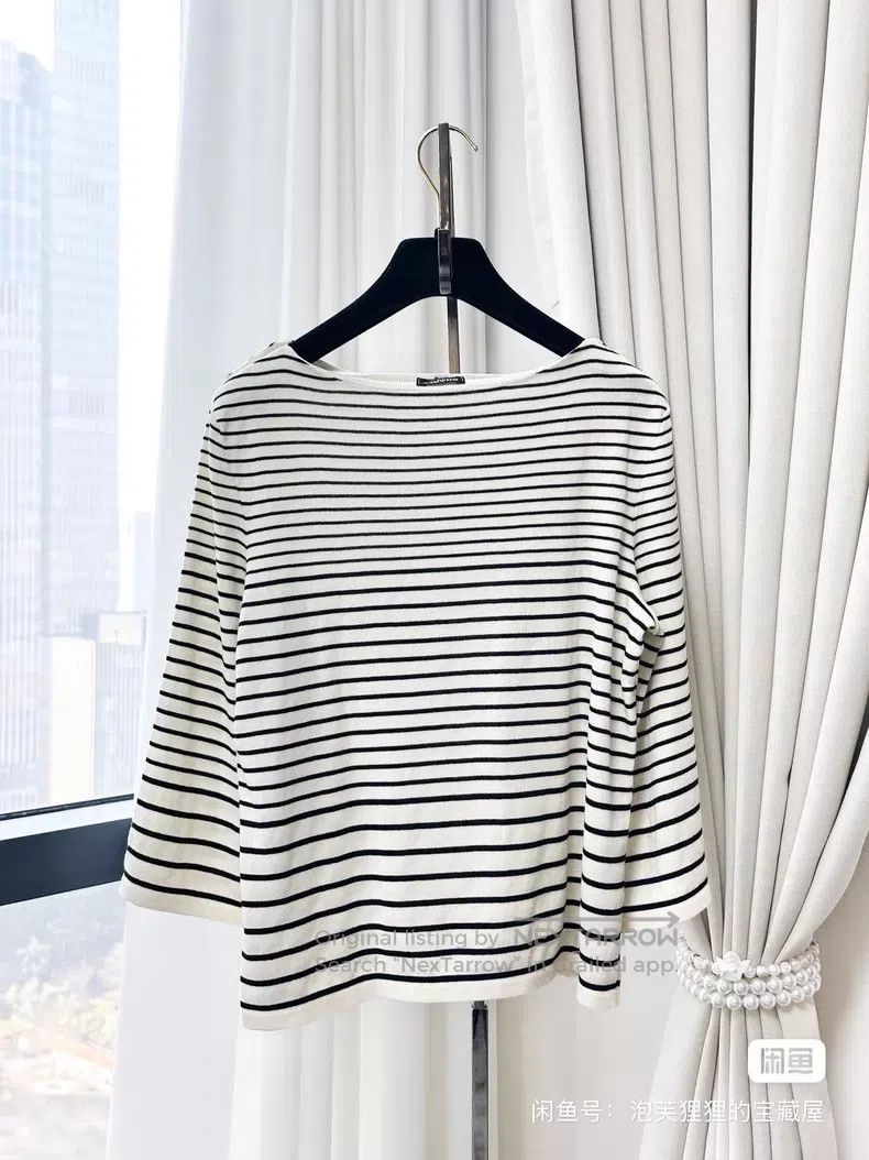 Chanel Chanel Pearl shoulder buckle knitted striped long sleeves Size XS / US 0-2 / IT 36-38 - 3 Thumbnail