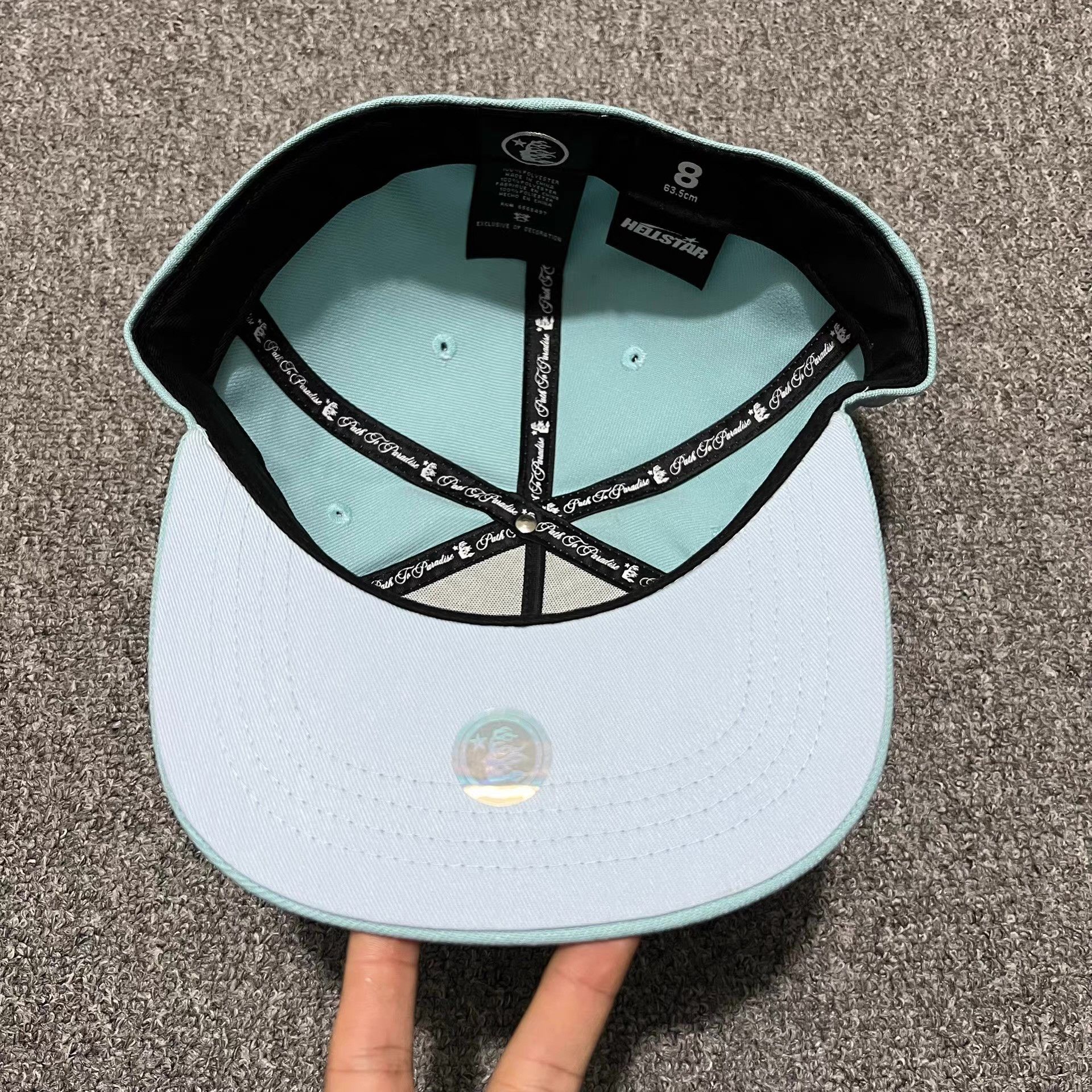 HELLSTAR HellstarClassicRhinestoneEmbroideredFlatBrimBaseballCap Q7 Size ONE SIZE - 6 Thumbnail