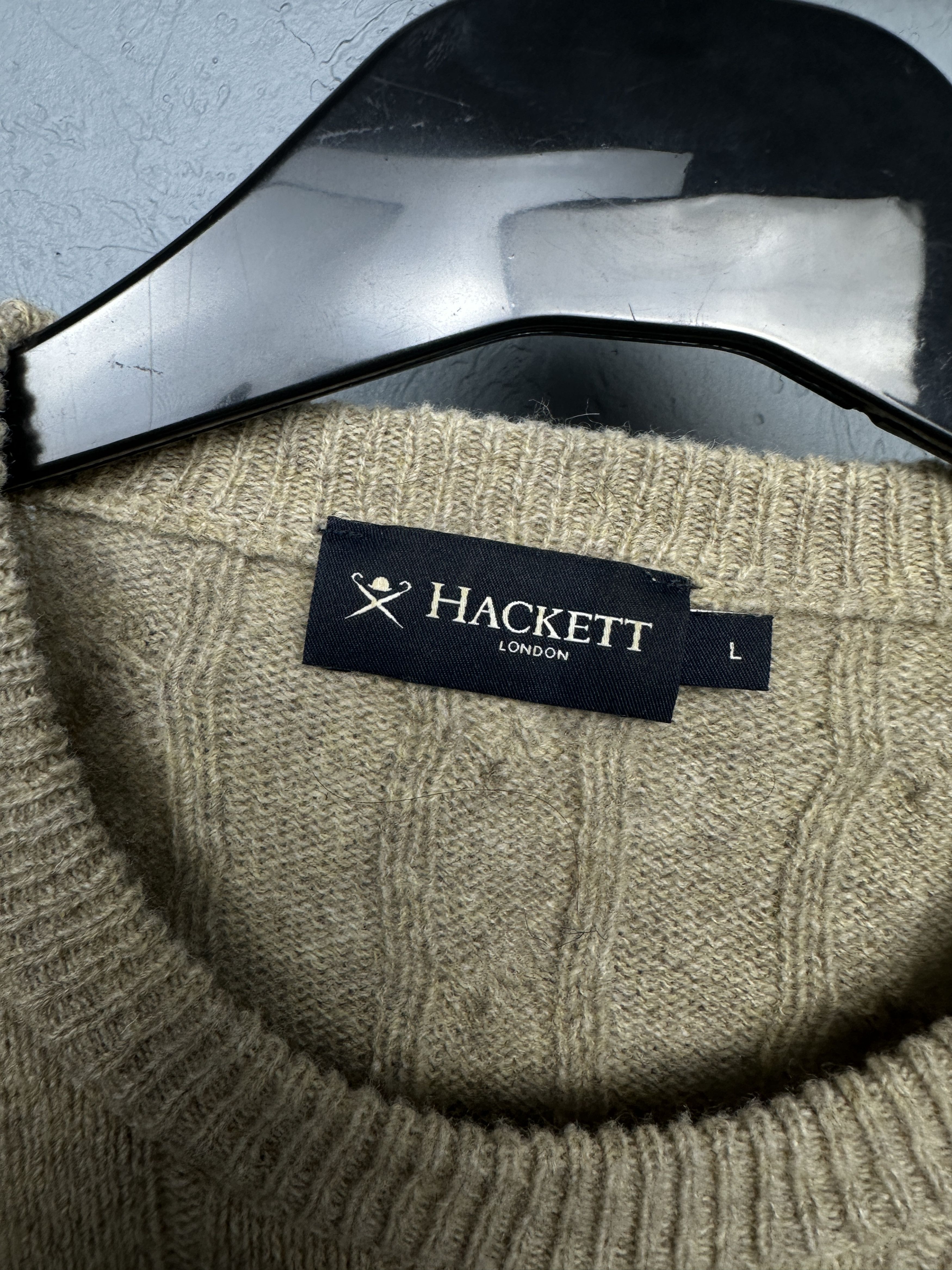 Hackett Hackett London Mens Wool Knit Crew Neck Sweater Size L Size US L / EU 52-54 / 3 - 3 Thumbnail