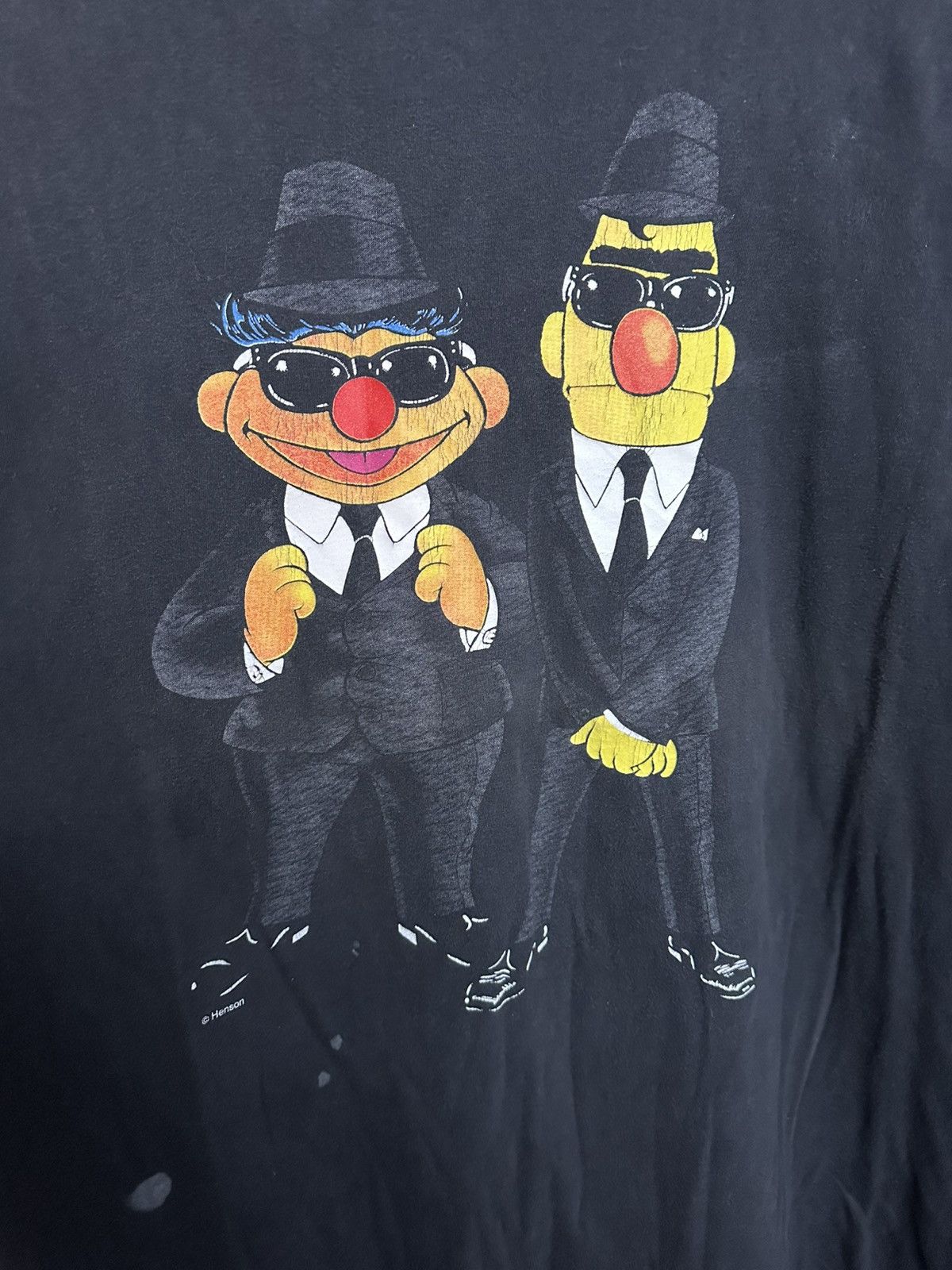 Vintage Sesame Street Jim Henson Man In Black Vintage Movie T-Shirt Size US L / EU 52-54 / 3 - 6 Thumbnail