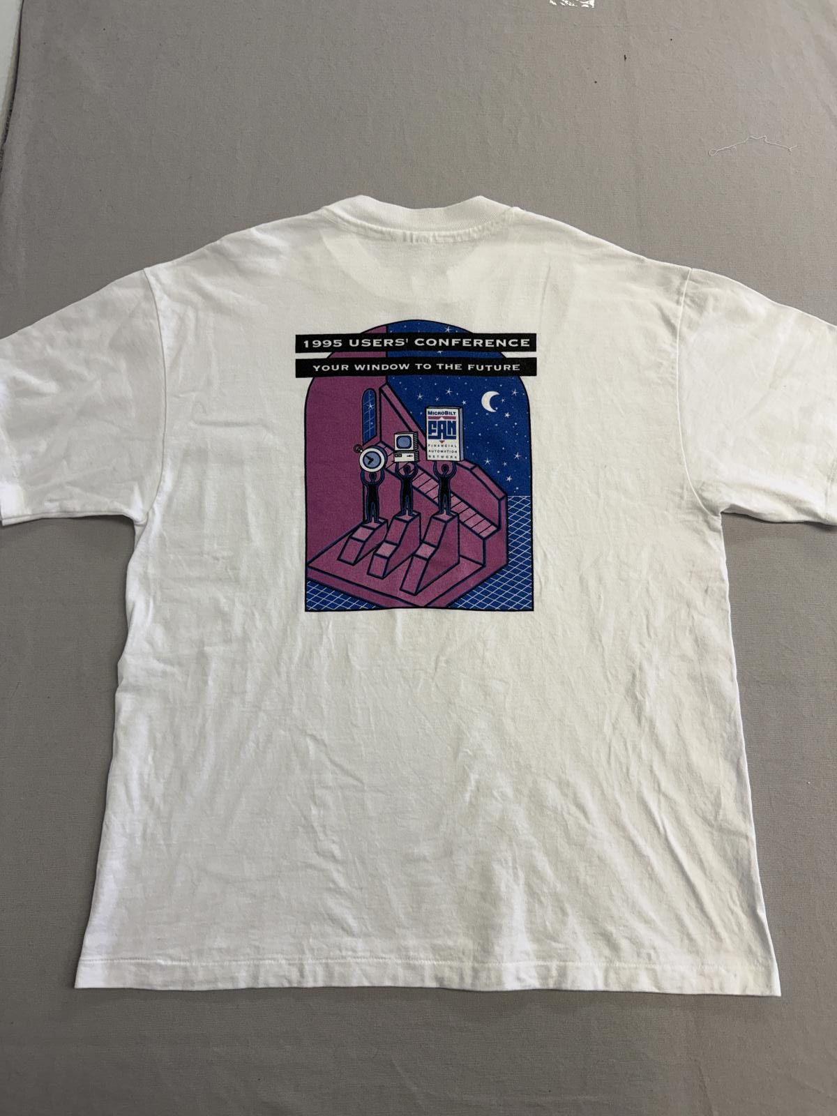 Hanes Vintage Computer Tech Tee 1995 MicroBilt Fan App Manager 1.0 Size US L / EU 52-54 / 3 - 2 Thumbnail
