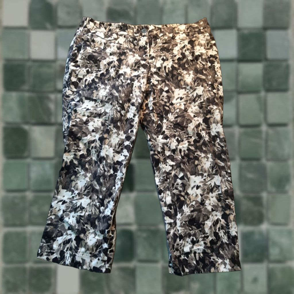 Ann Taylor Ann Taylor Loft Pants Size 14 Womens Floral Jogger Multicolor Regular Casual Pants Womens Size 36" / US 14 / IT 50 - 1 Thumbnail