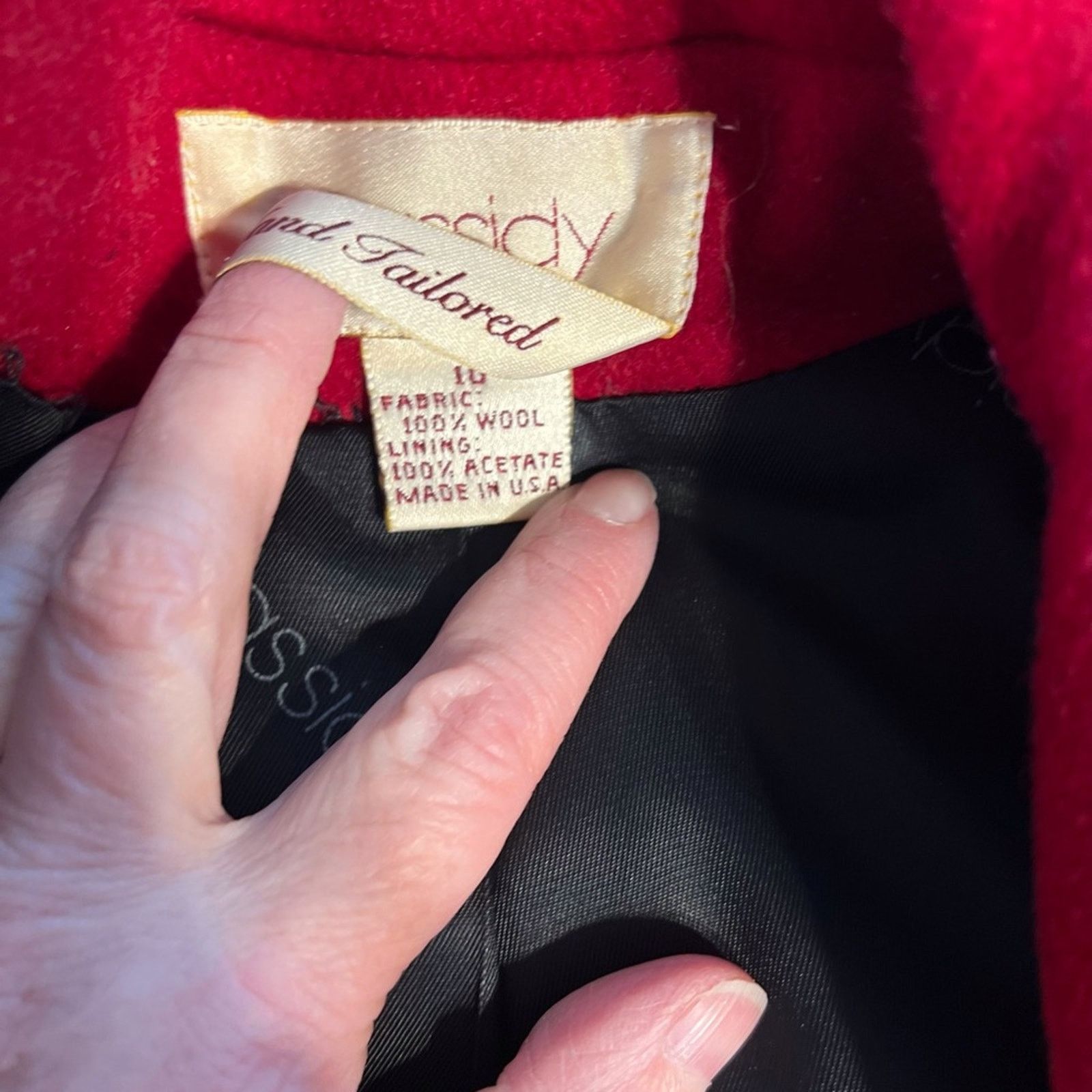 Vintage Gorgeous Vintage 1980s Cassidy Hand Tailored Wool Coat! Size M / US 6-8 / IT 42-44 - 5 Thumbnail