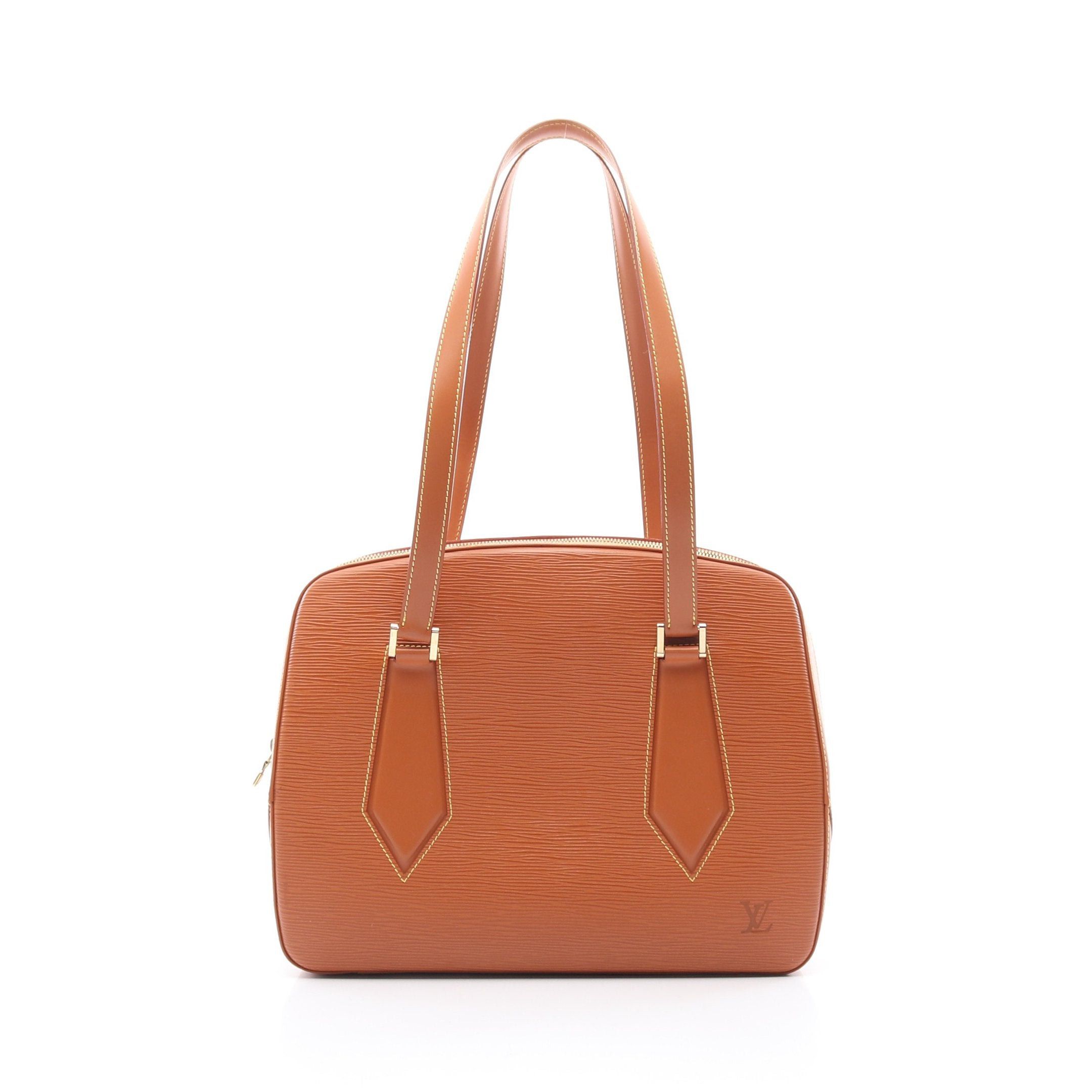Louis Vuitton Voltaire Epi Zipang Gold Shoulder Bag Leather Light Brown, Women's