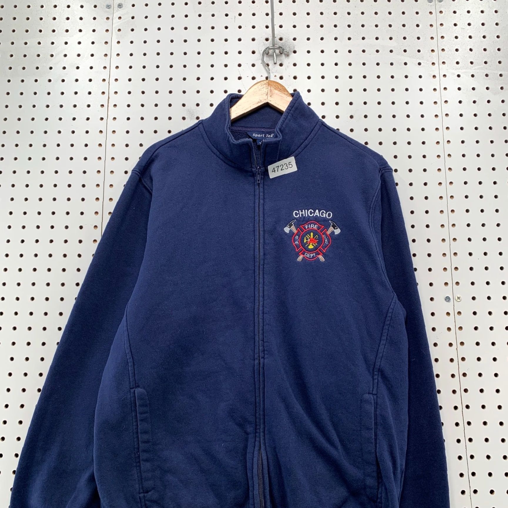 Vintage Chicago Fire Department Jacket Mens Medium Blue Fleece Zip Sweatshirt Size US M / EU 48-50 / 2 - 4 Thumbnail