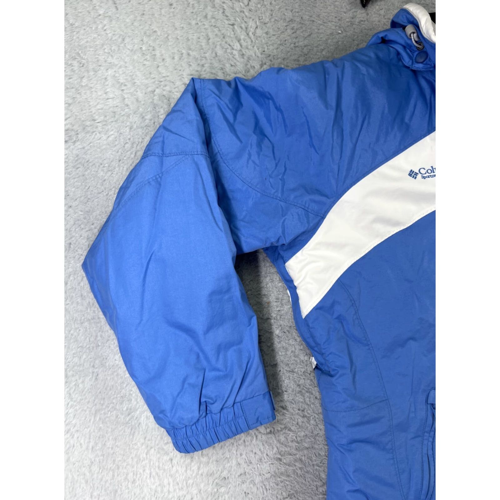 Vintage Columbia Womens Jacket XL Blue Nylon Hooded Full Zip Puffer Size XL / US 12-14 / IT 48-50 - 6 Thumbnail
