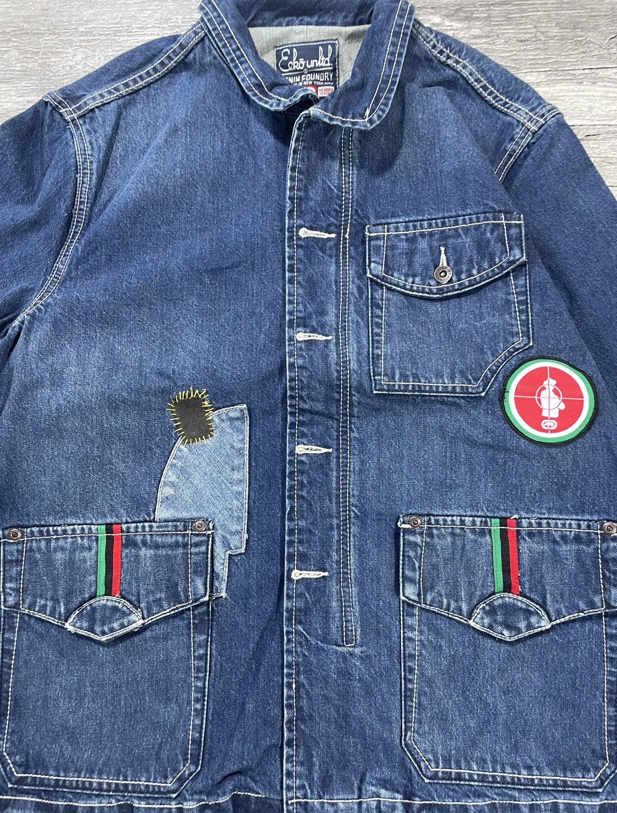 Ecko Unltd. Vintage Ecko Unltd Denim Fight The Power USA Old School Size US M / EU 48-50 / 2 - 6 Thumbnail