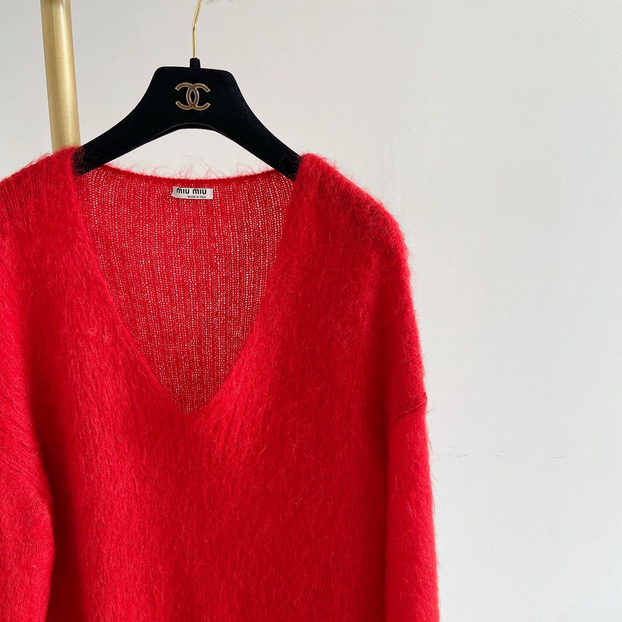 Miu Miu MIU MIU Red Knit Top 40 Size S / US 4 / IT 40 - 3 Thumbnail