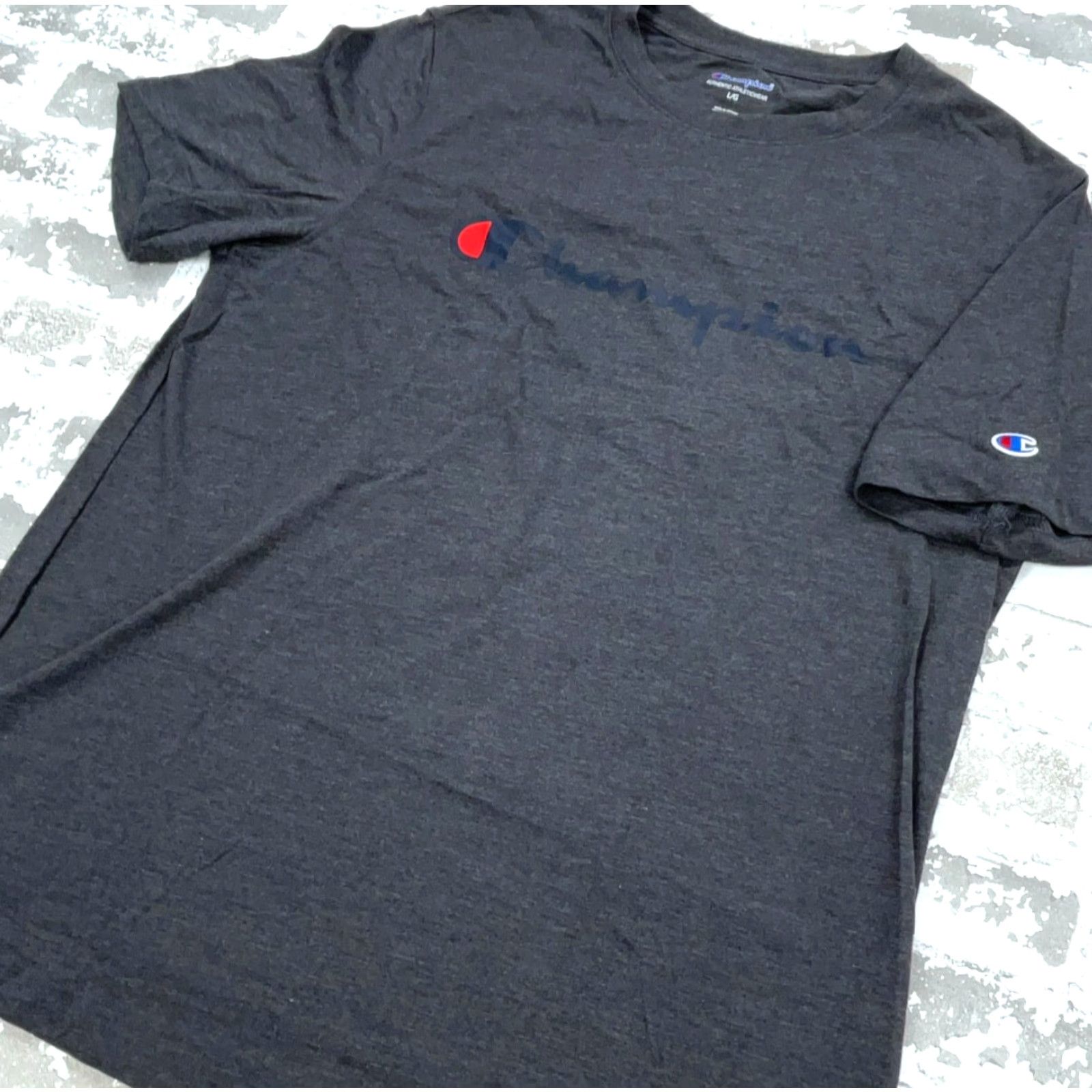 Champion Champion Shirt Men Large Gray Blue Tee Spell Out Logo Basic Plain Adult Top Size US L / EU 52-54 / 3 - 2 Thumbnail