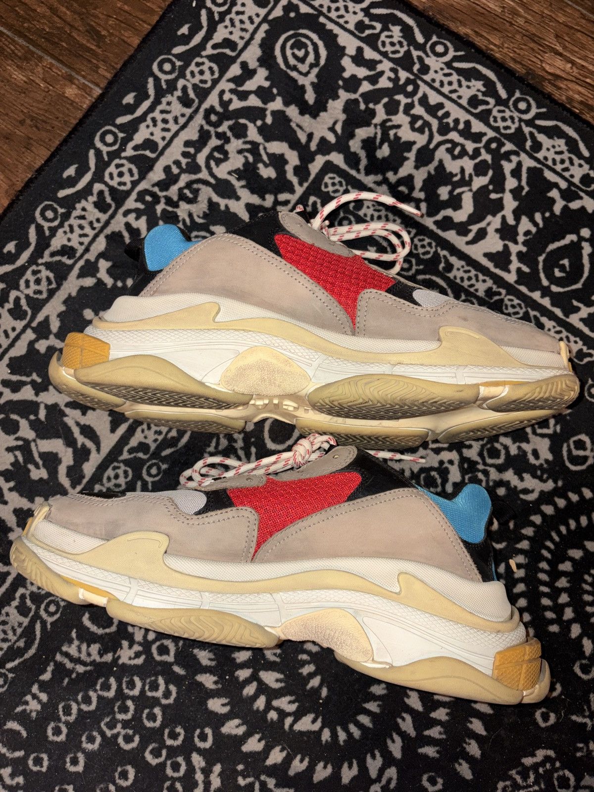 Balenciaga Balenciaga Triple S Red and Blue Size US 11 / EU 44 - 3 Thumbnail