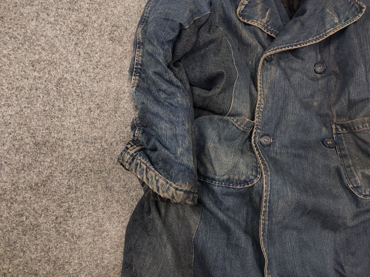Diesel Vintage Diesel Archive Y2K Style Denim Faded coat Jacket Size US XL / EU 56 / 4 - 6 Thumbnail