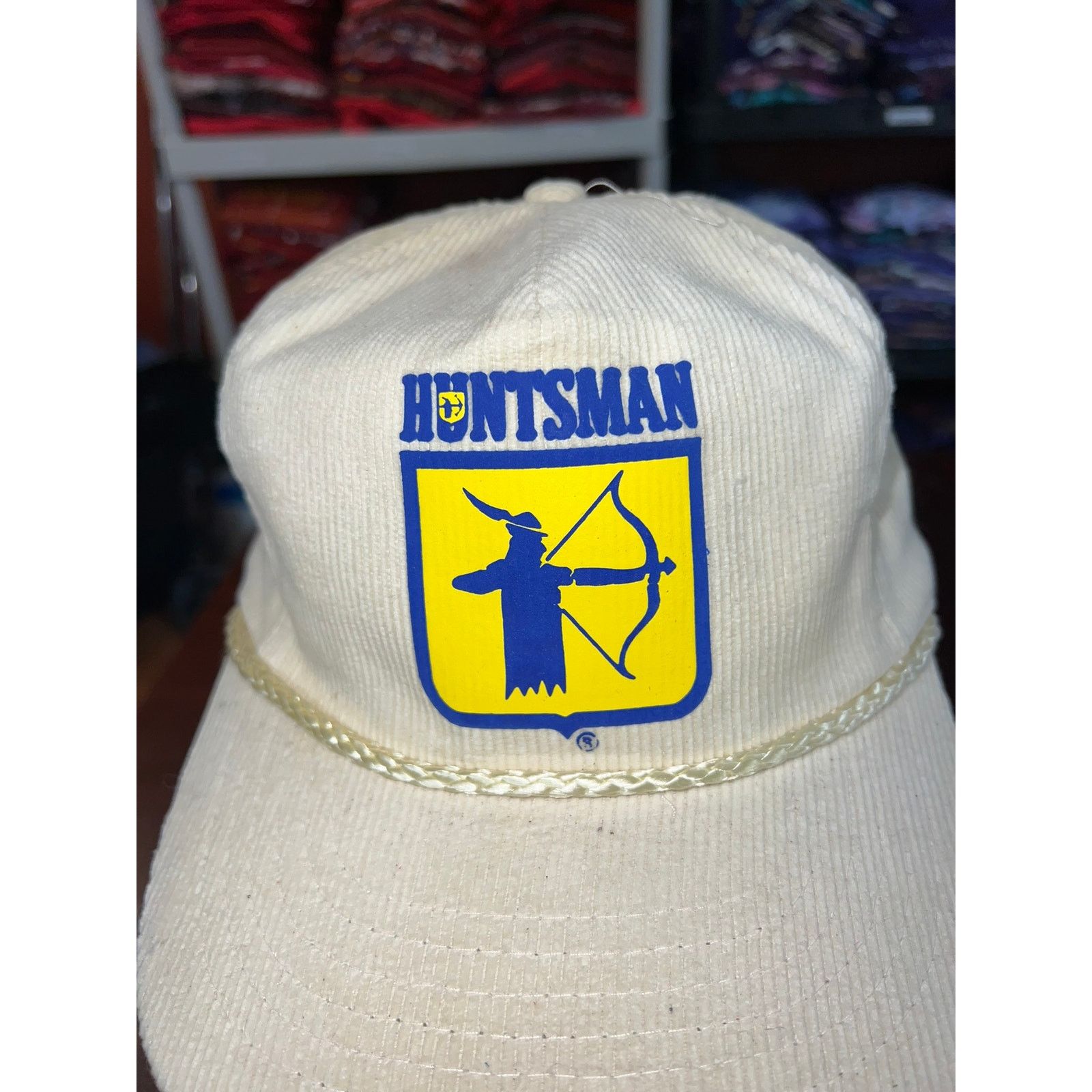 Vintage Vintage Huntsman Snapback Corduroy Cord Hat White 80s VTG OS Size ONE SIZE - 3 Thumbnail