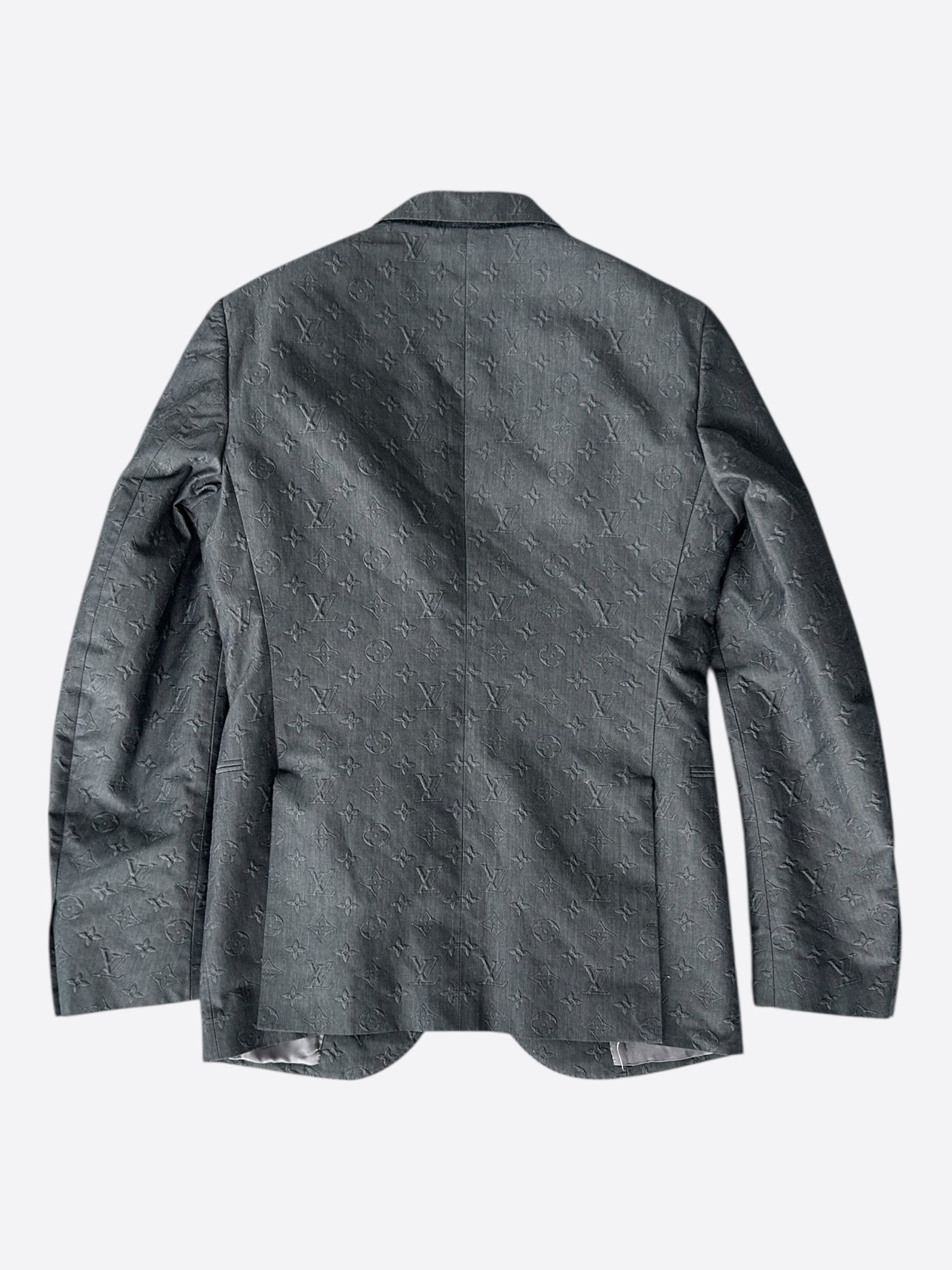 Louis Vuitton Louis Vuitton Black Monogram Blazer Jacket Size 52R - 2 Thumbnail